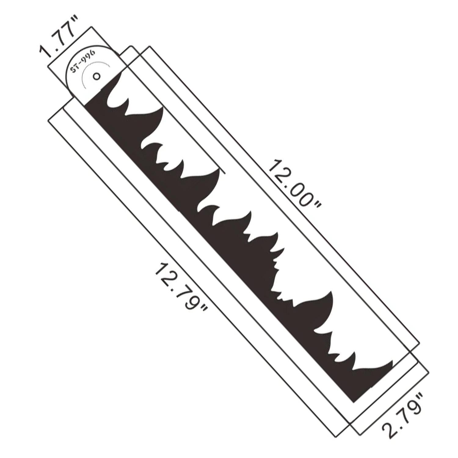 FLAMES/FIRE BORDER STENCIL