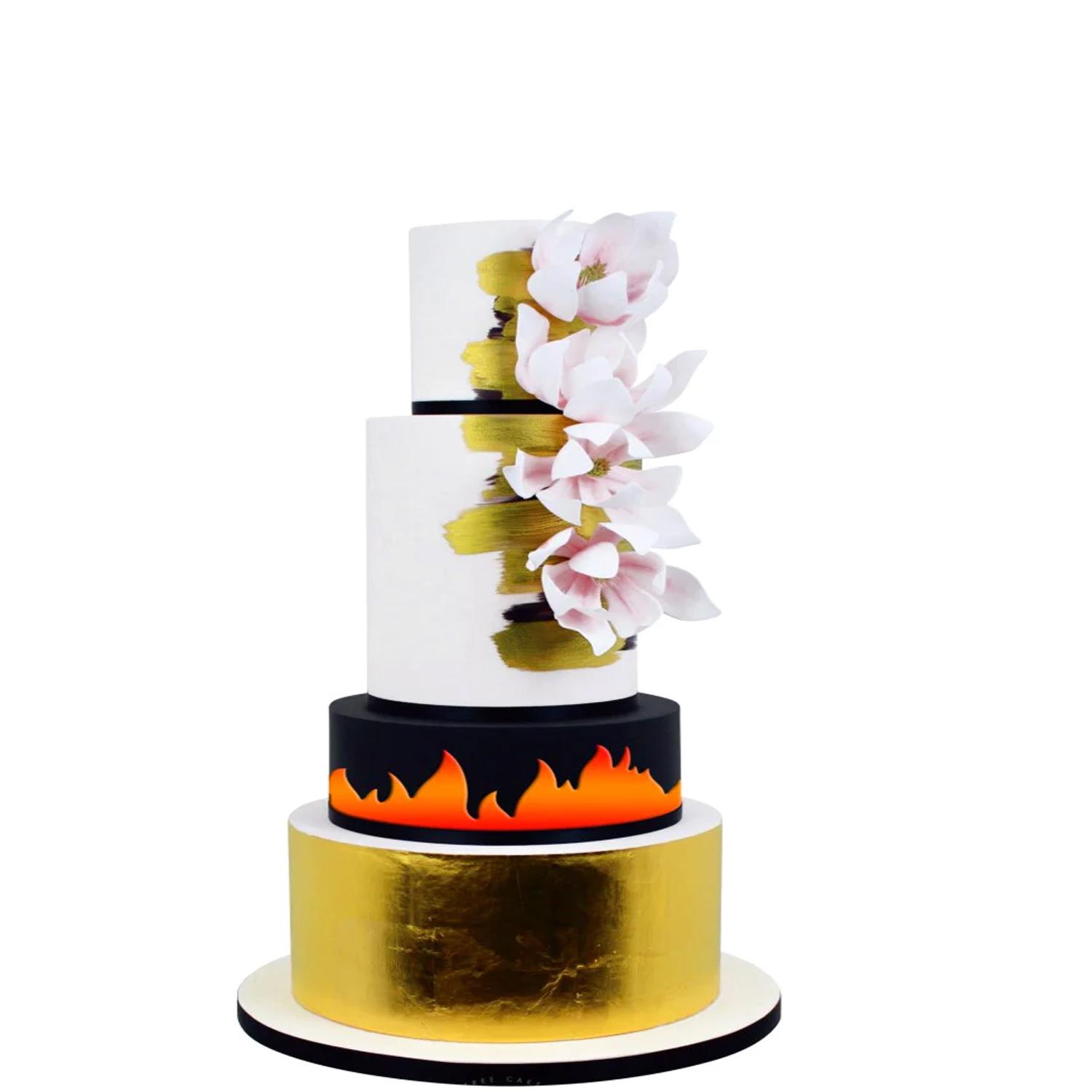 FLAMES/FIRE BORDER STENCIL