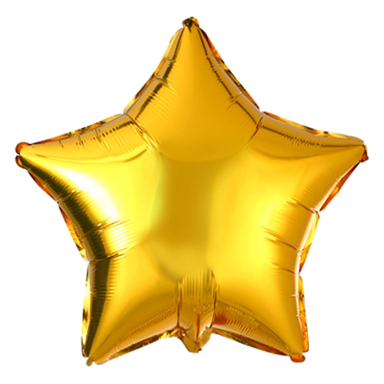 FOIL BALLOON 18 INCH STAR SHAPED GOLD 1PC