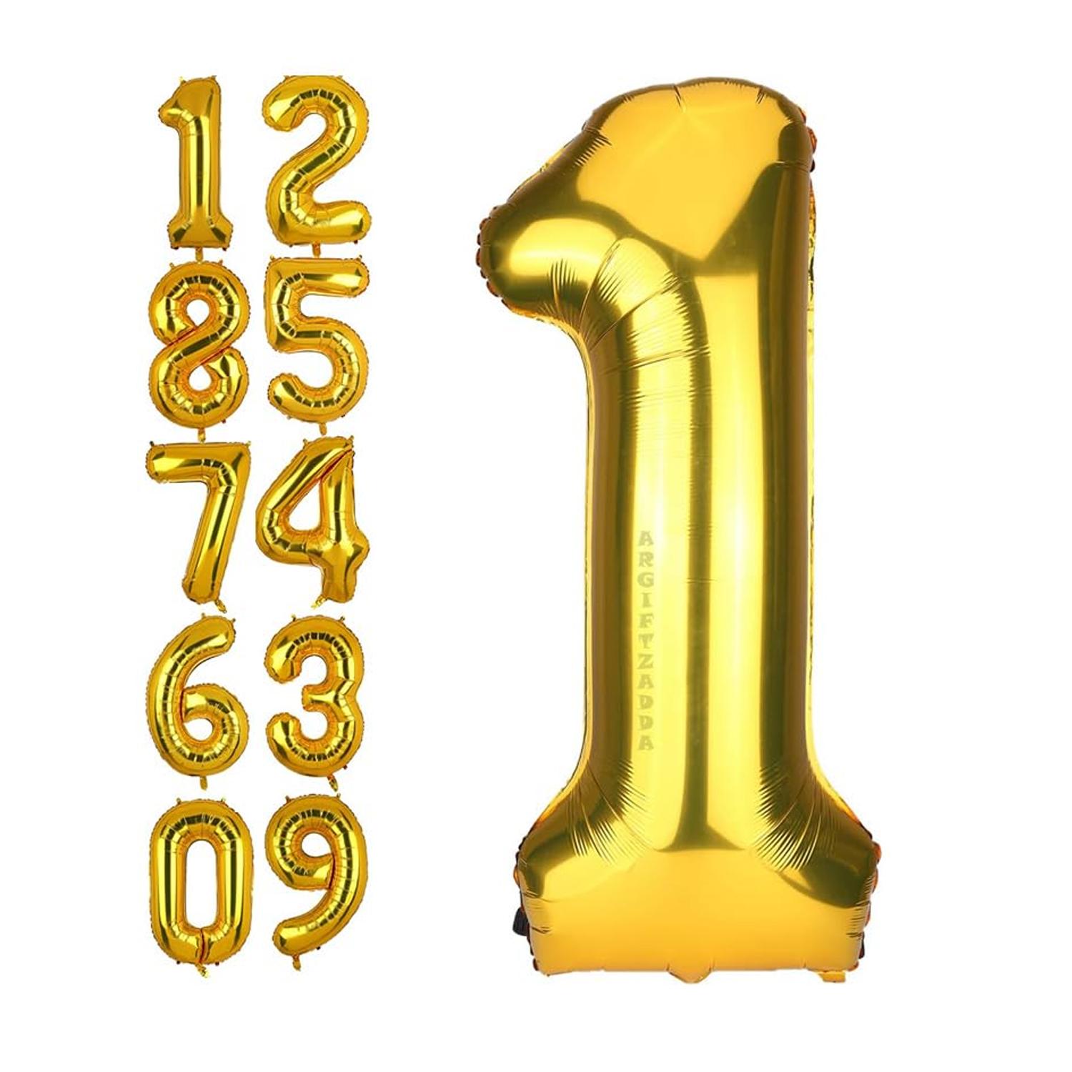 FOIL BALLOON 32 INCH GOLD NUMBER 1