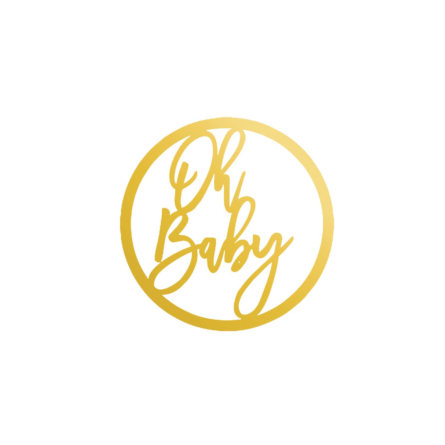 GOLD MIRROR BABY SHOWER SIDE TOPPER