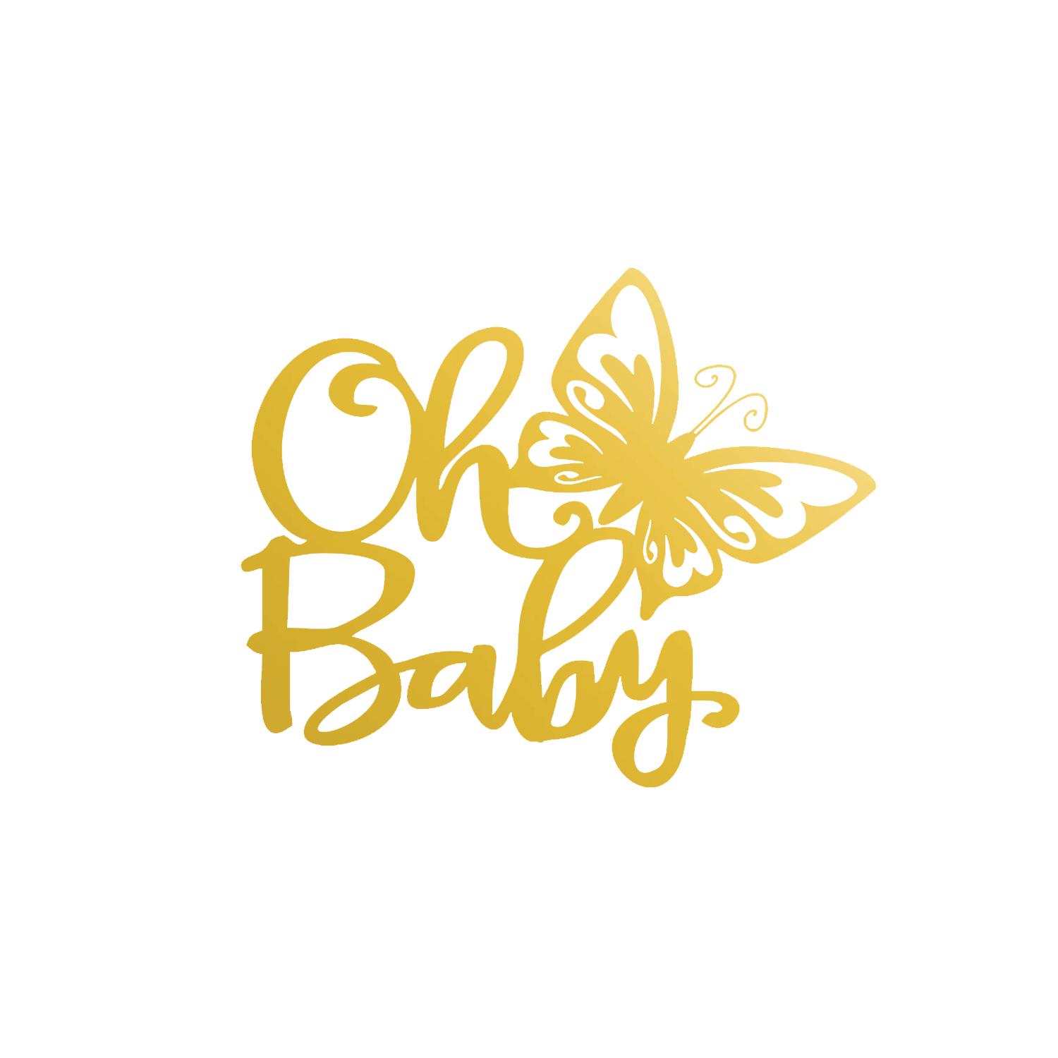GOLD MIRROR BABY SHOWER SIDE TOPPER