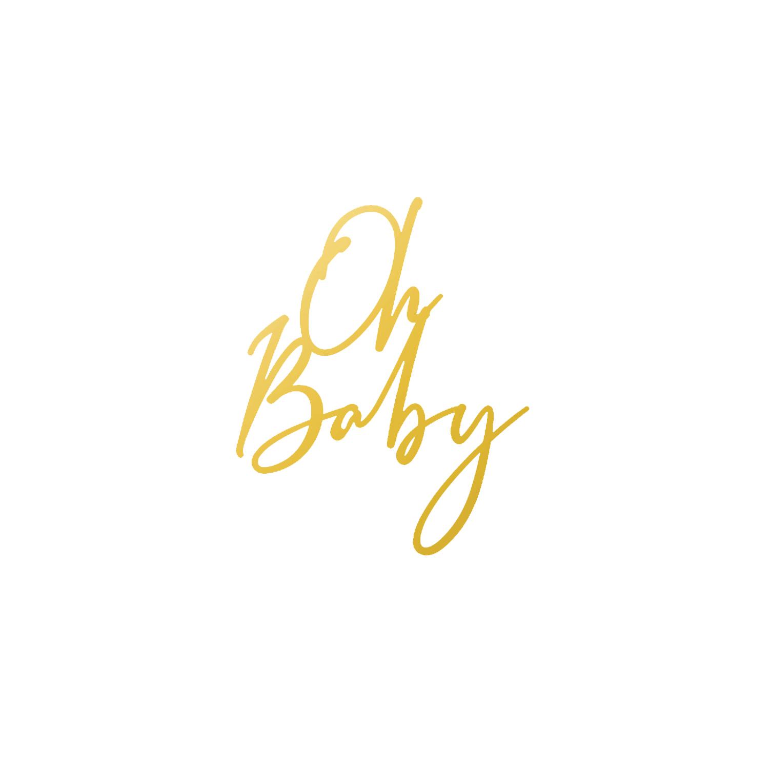 GOLD MIRROR BABY SHOWER SIDE TOPPER