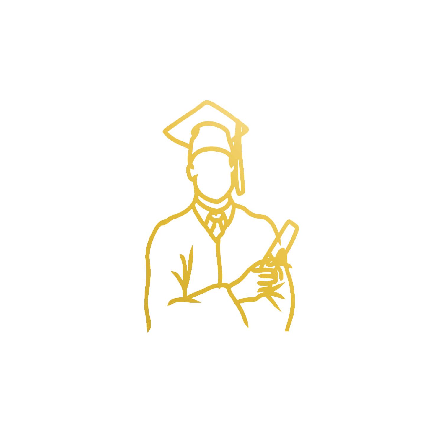 GOLD MIRROR GRADUATION SIDE TOPPER