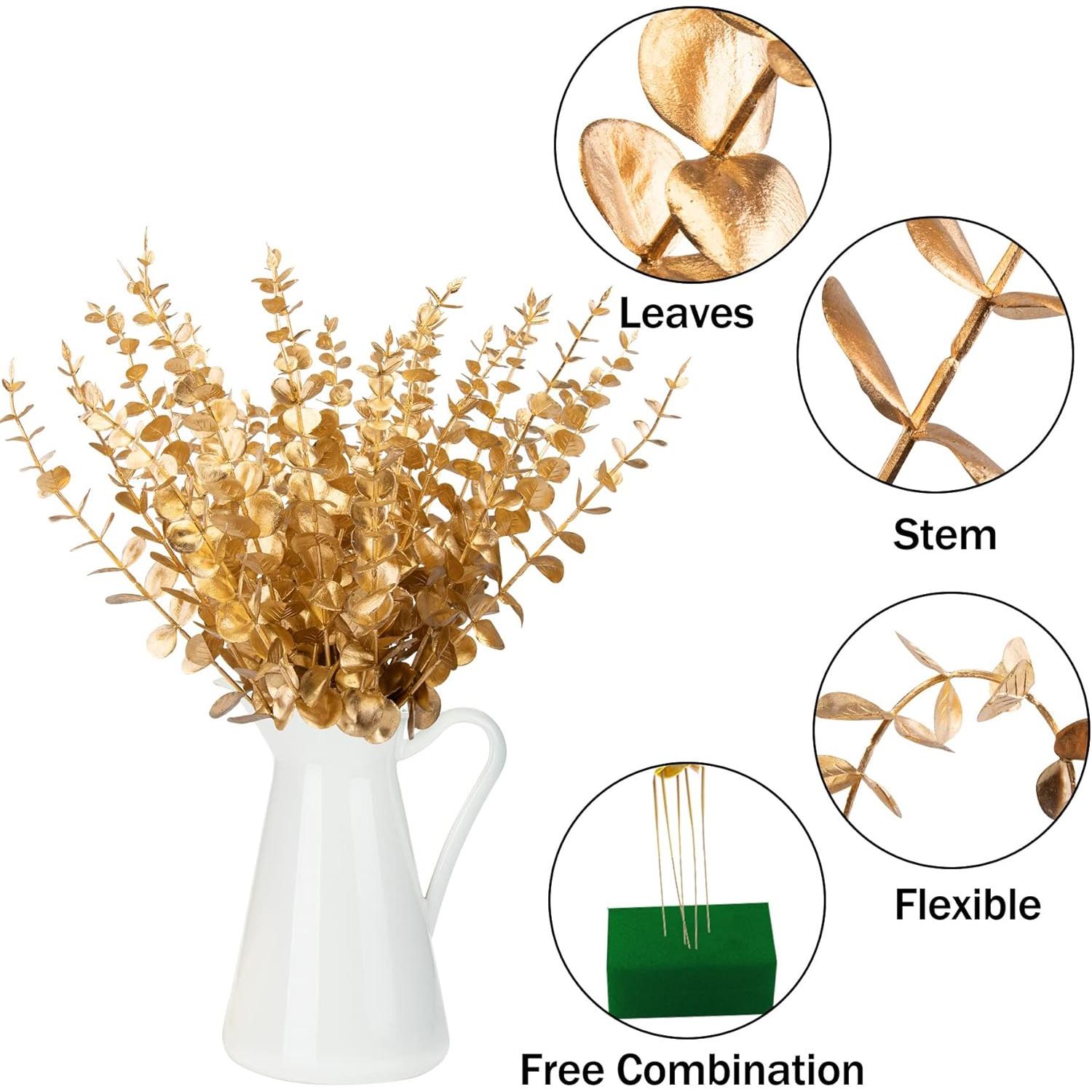 GOLD ARTIFICIAL EUCALYPTUS LEAVES