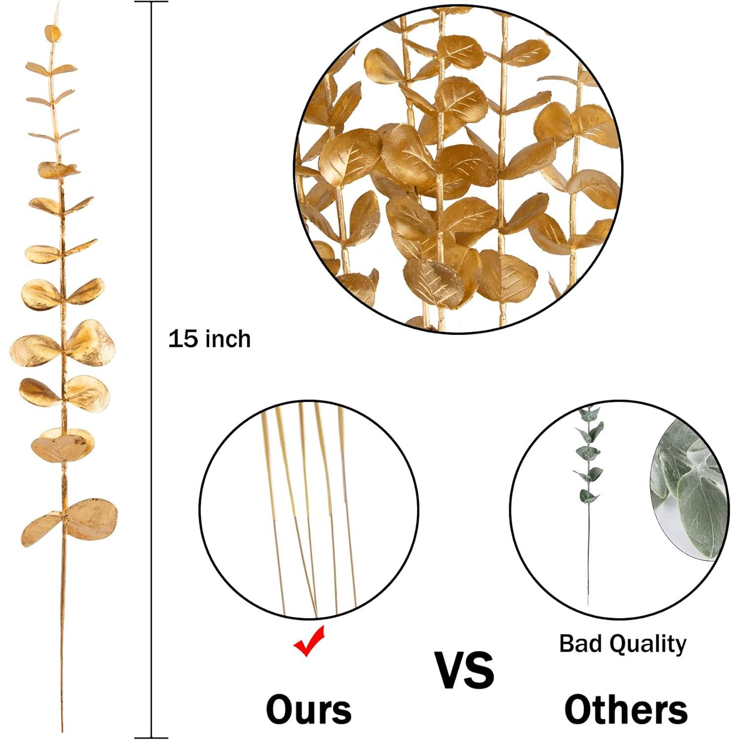 GOLD ARTIFICIAL EUCALYPTUS LEAVES