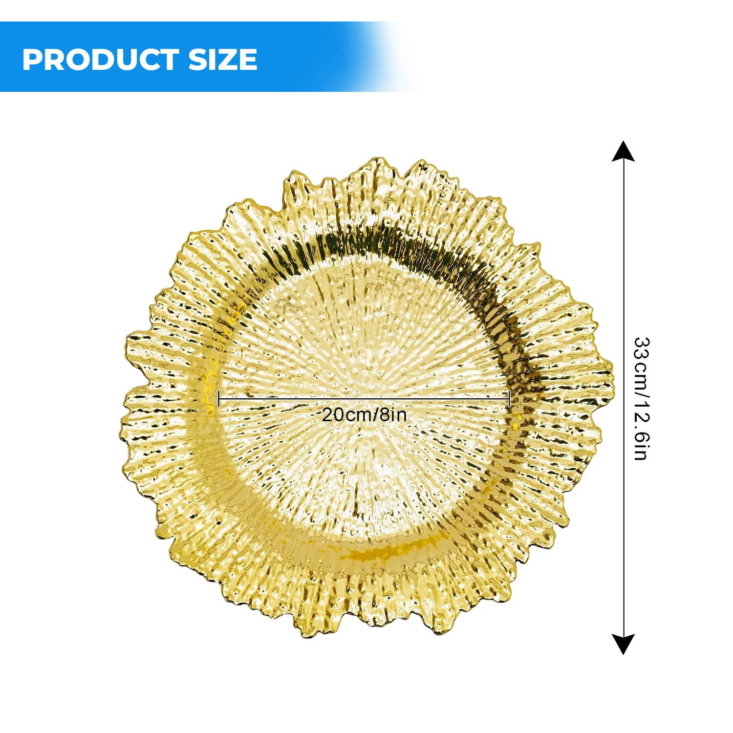GOLD CHARGER PLATE 33CM