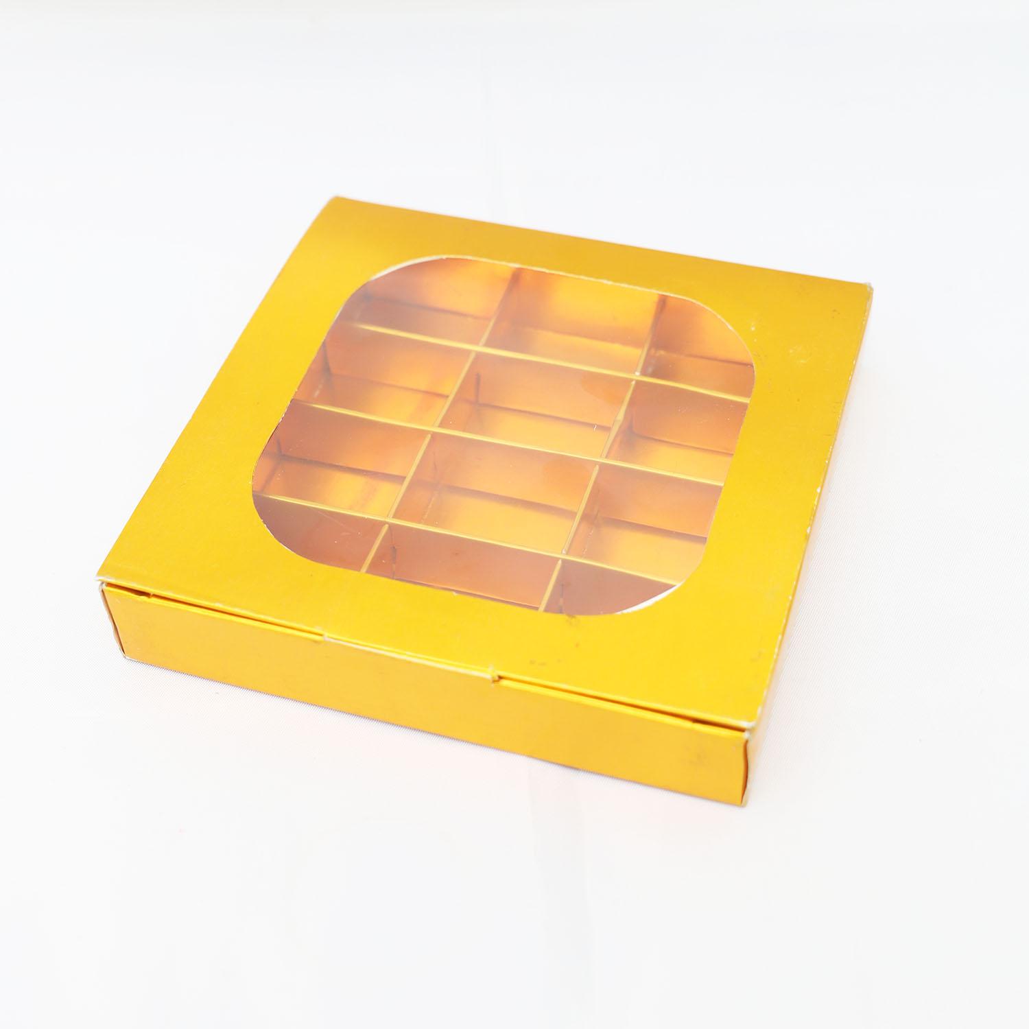 GOLD CHOCOLATE BOX 12 HOLE