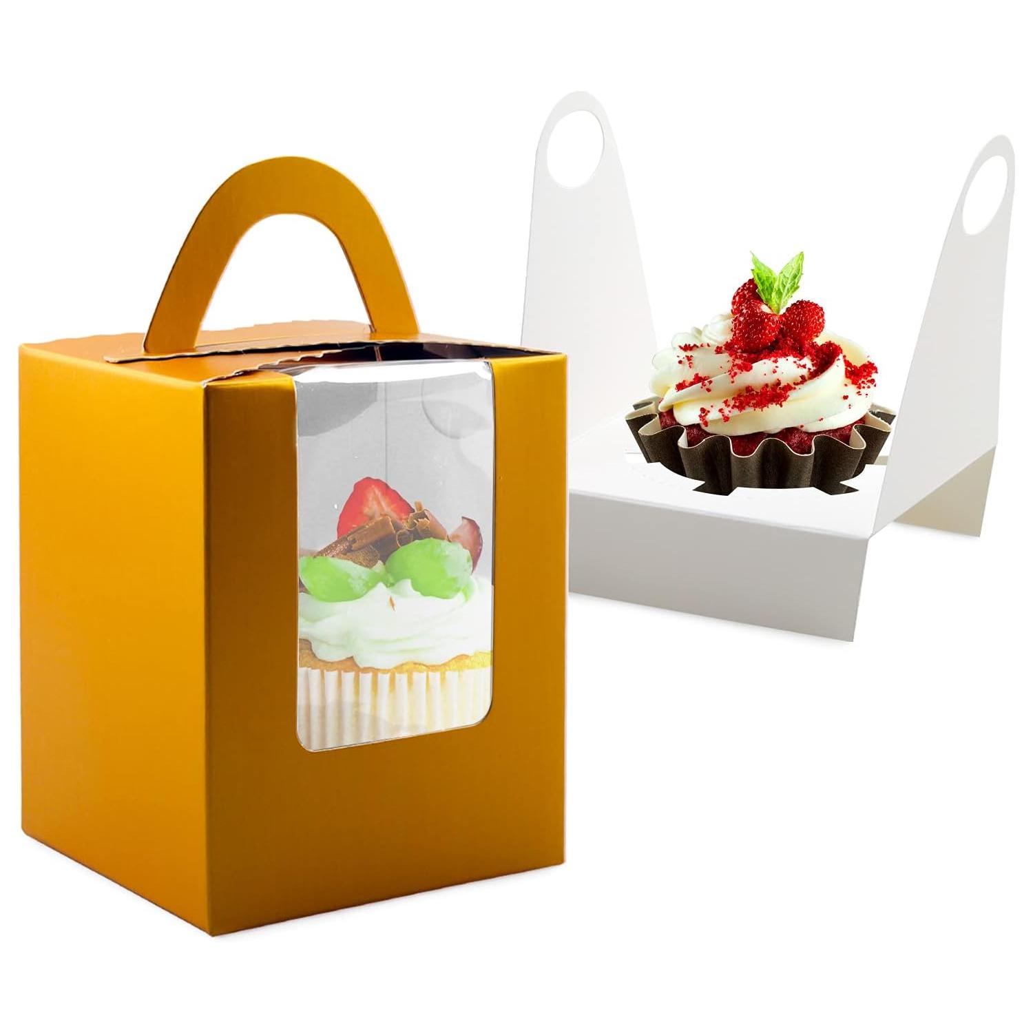 GOLD CUPCAKE BOX
