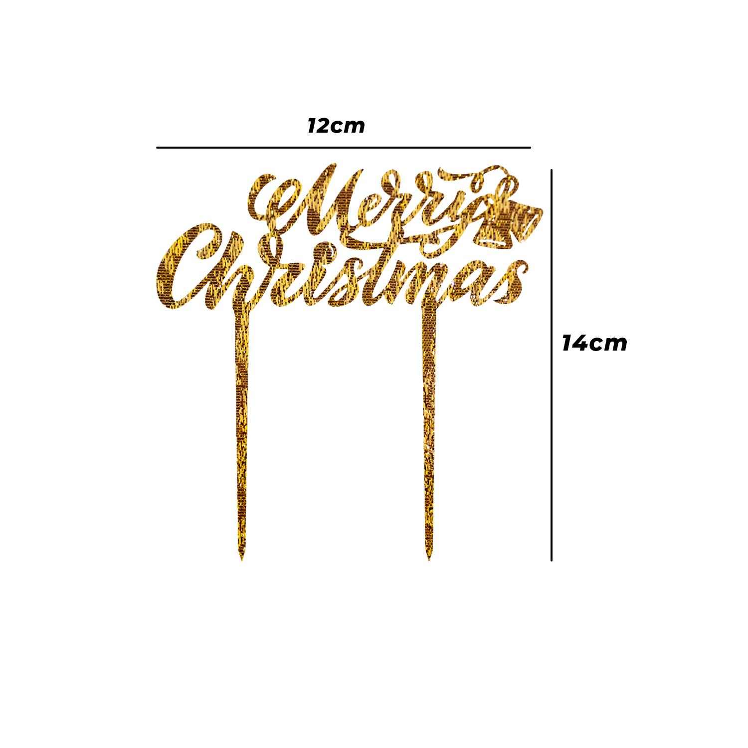 GOLD GLITTER CHRISTMAS TOPPER 01