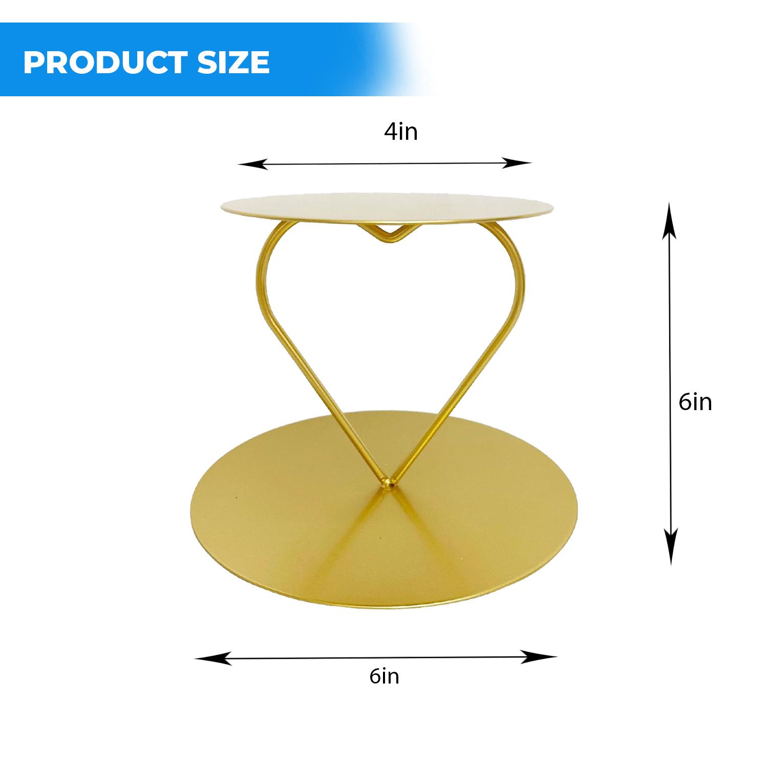 GOLD HEART SHAPED TIER SEPARATOR 6'' X 6''