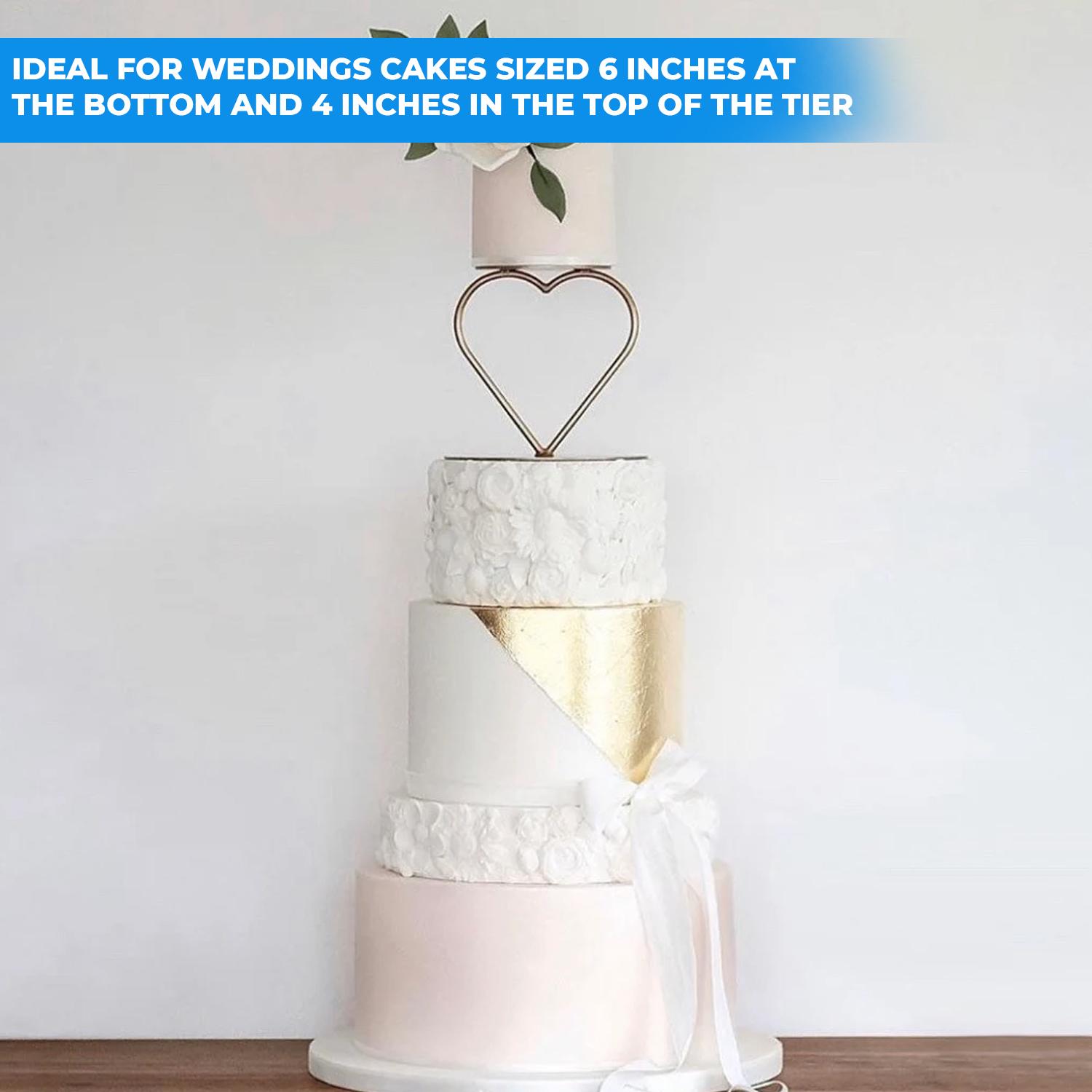 GOLD HEART SHAPED TIER SEPARATOR 6'' X 6''
