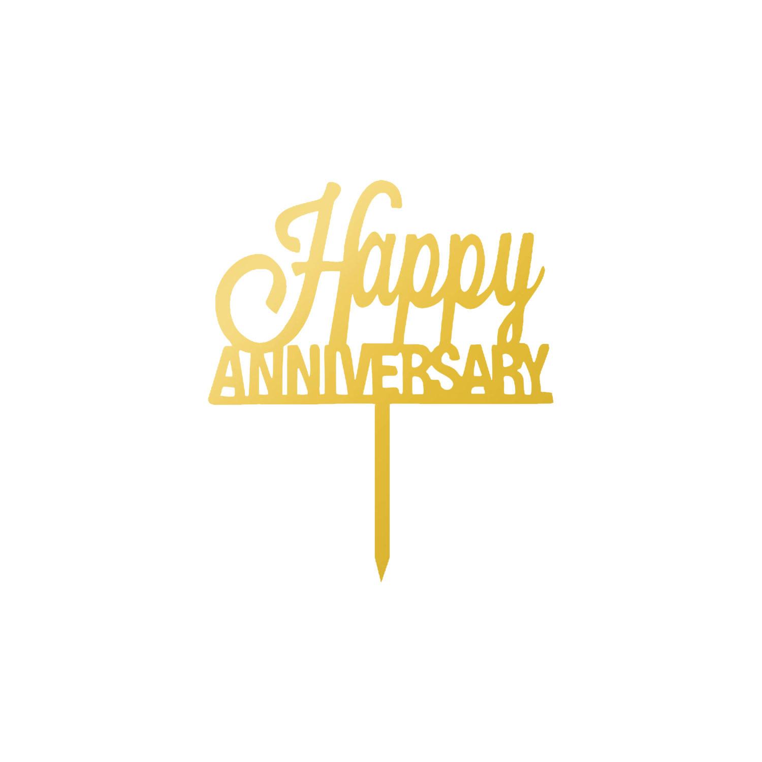 GOLD MIRROR ANNIVERSARY TOPPER 01