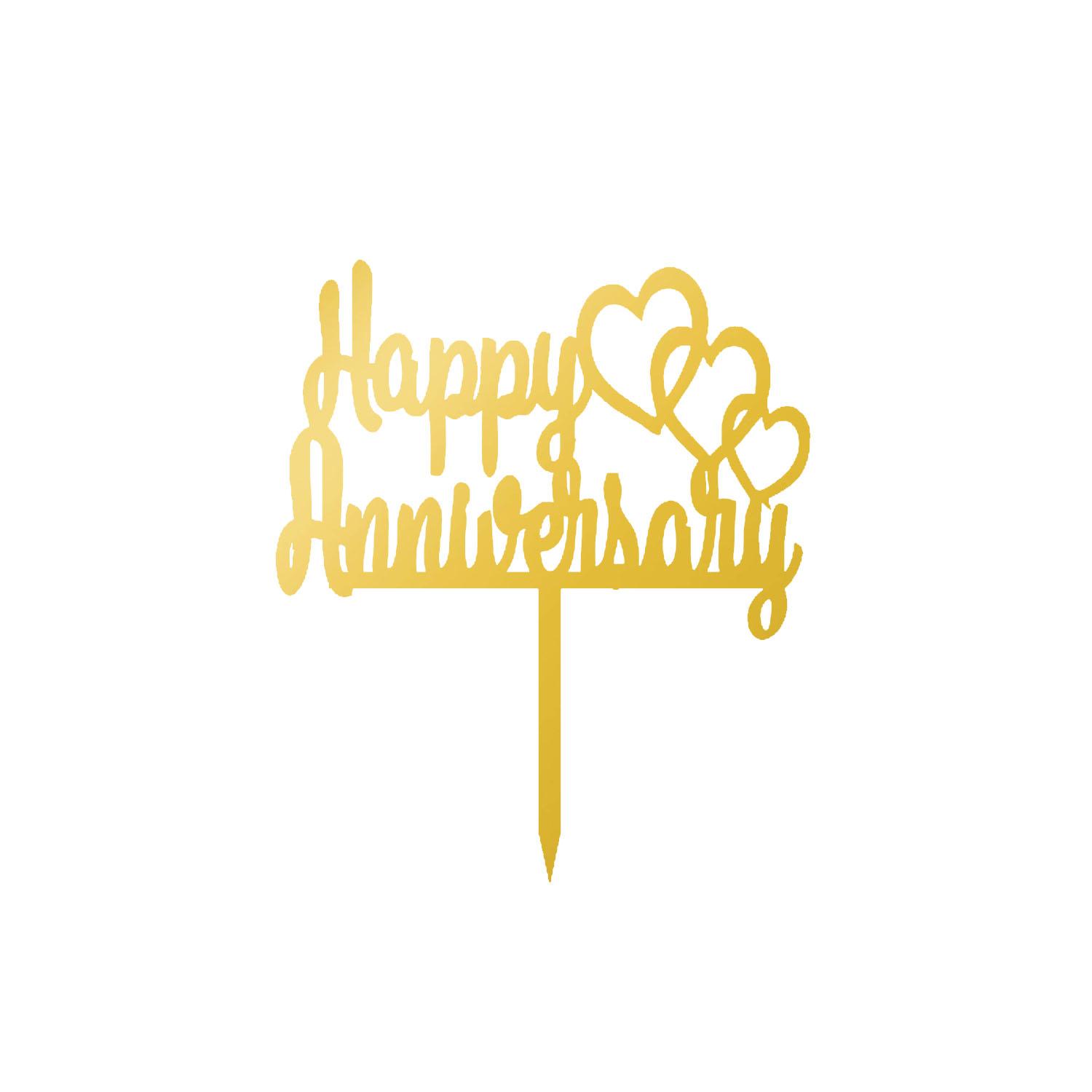 GOLD MIRROR ANNIVERSARY TOPPER 01