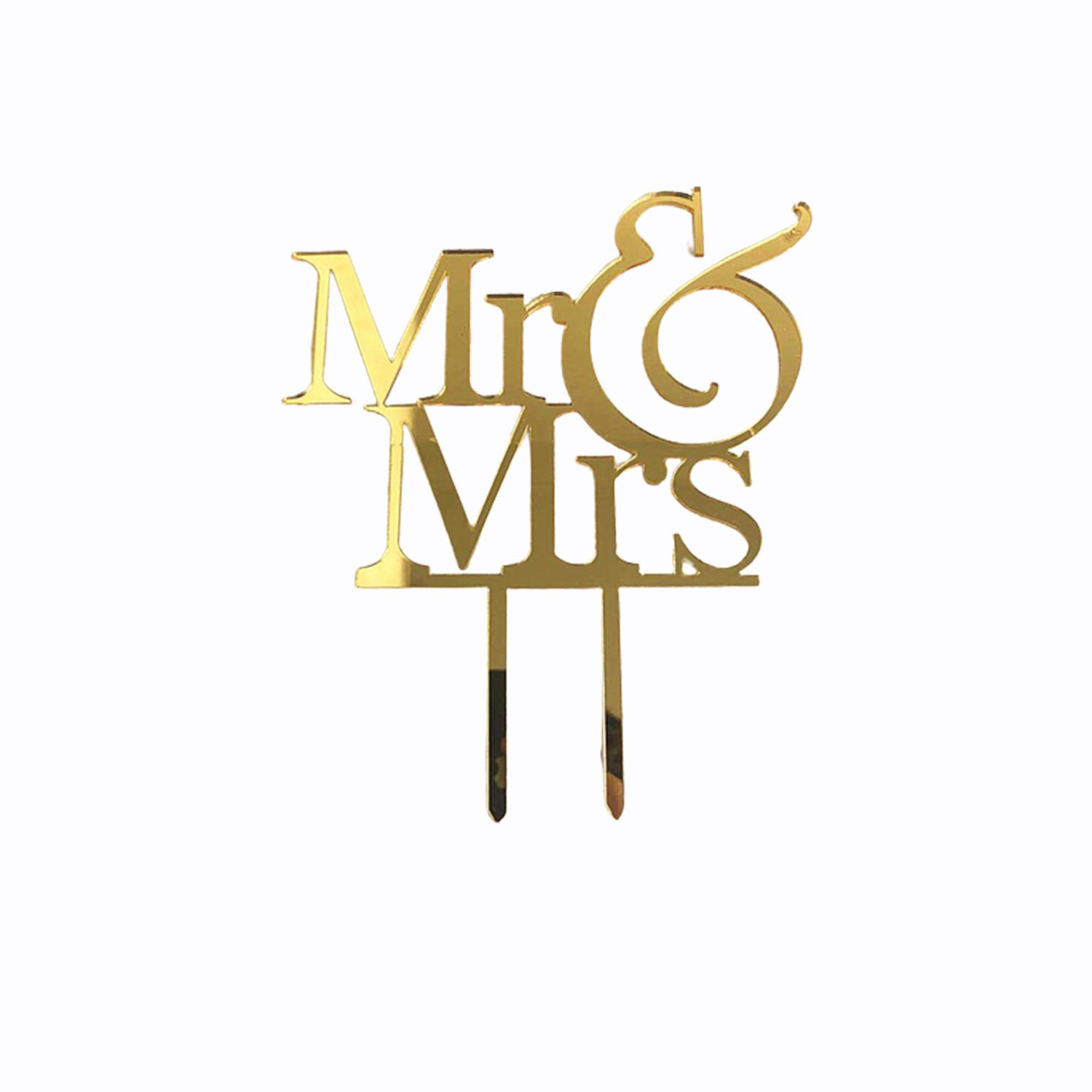 GOLD MIRROR MR & MRS TOPPER