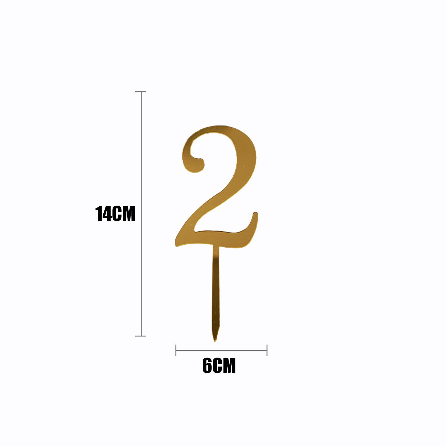GOLD MIRROR NUMBER TOPPER NO 2