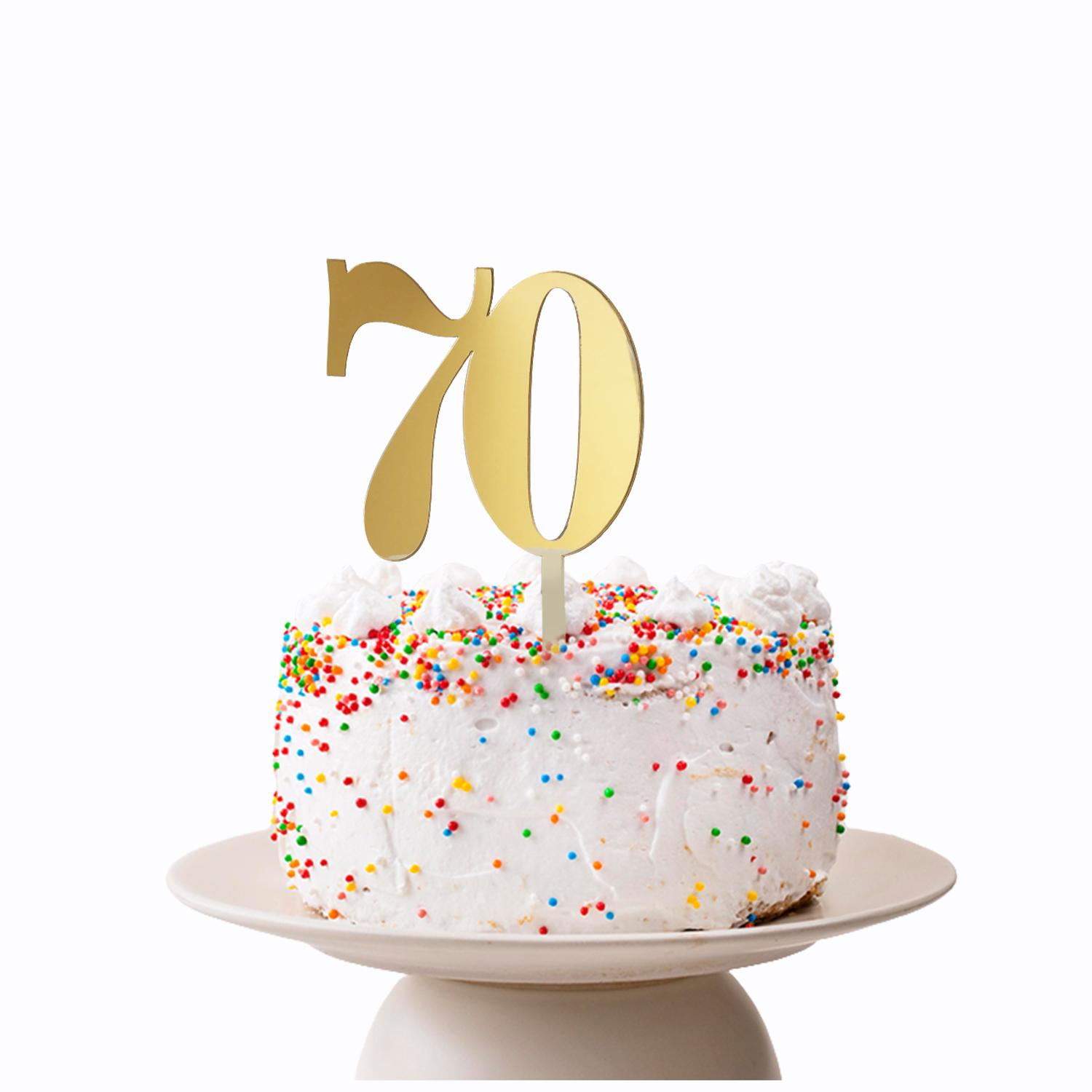 GOLD MIRROR NUMBER TOPPER NO 70