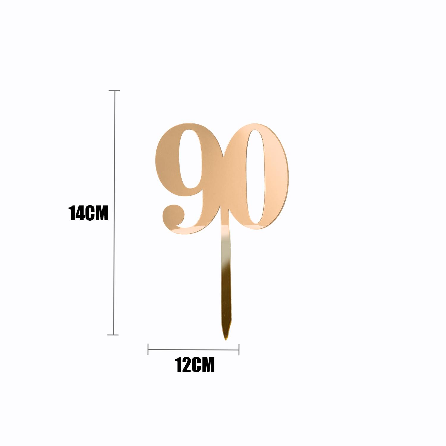 GOLD MIRROR NUMBER TOPPER NO 90