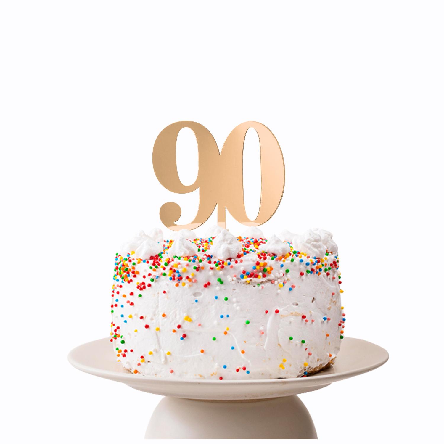 GOLD MIRROR NUMBER TOPPER NO 90