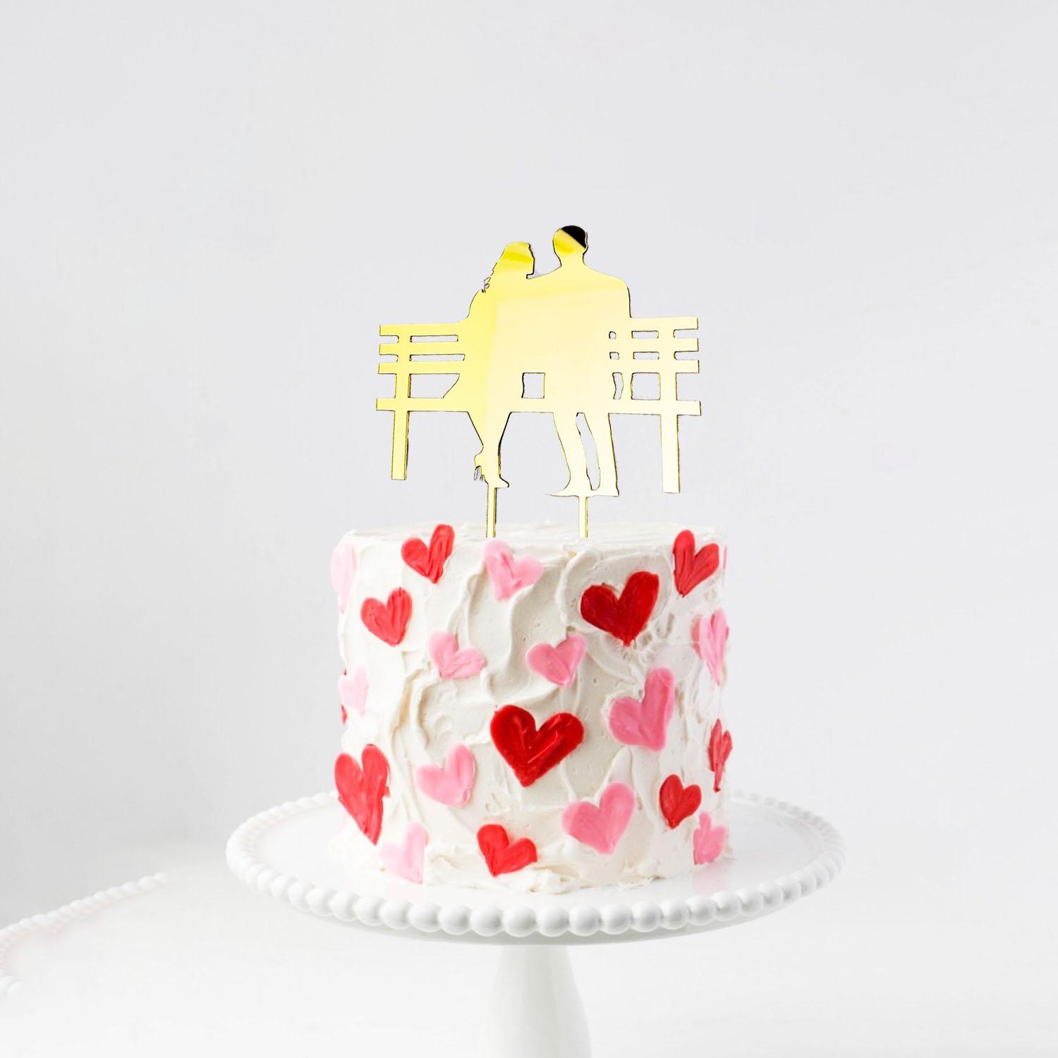 GOLD MIRROR VALENTINES TOPPER 01
