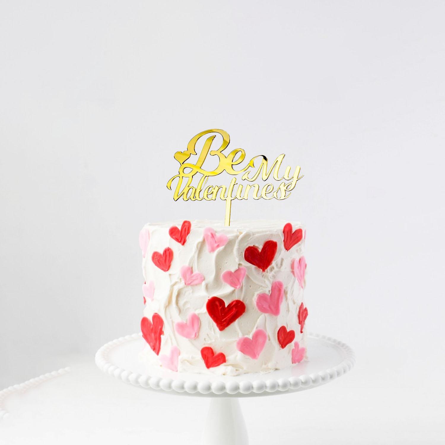 GOLD MIRROR VALENTINES TOPPER 01