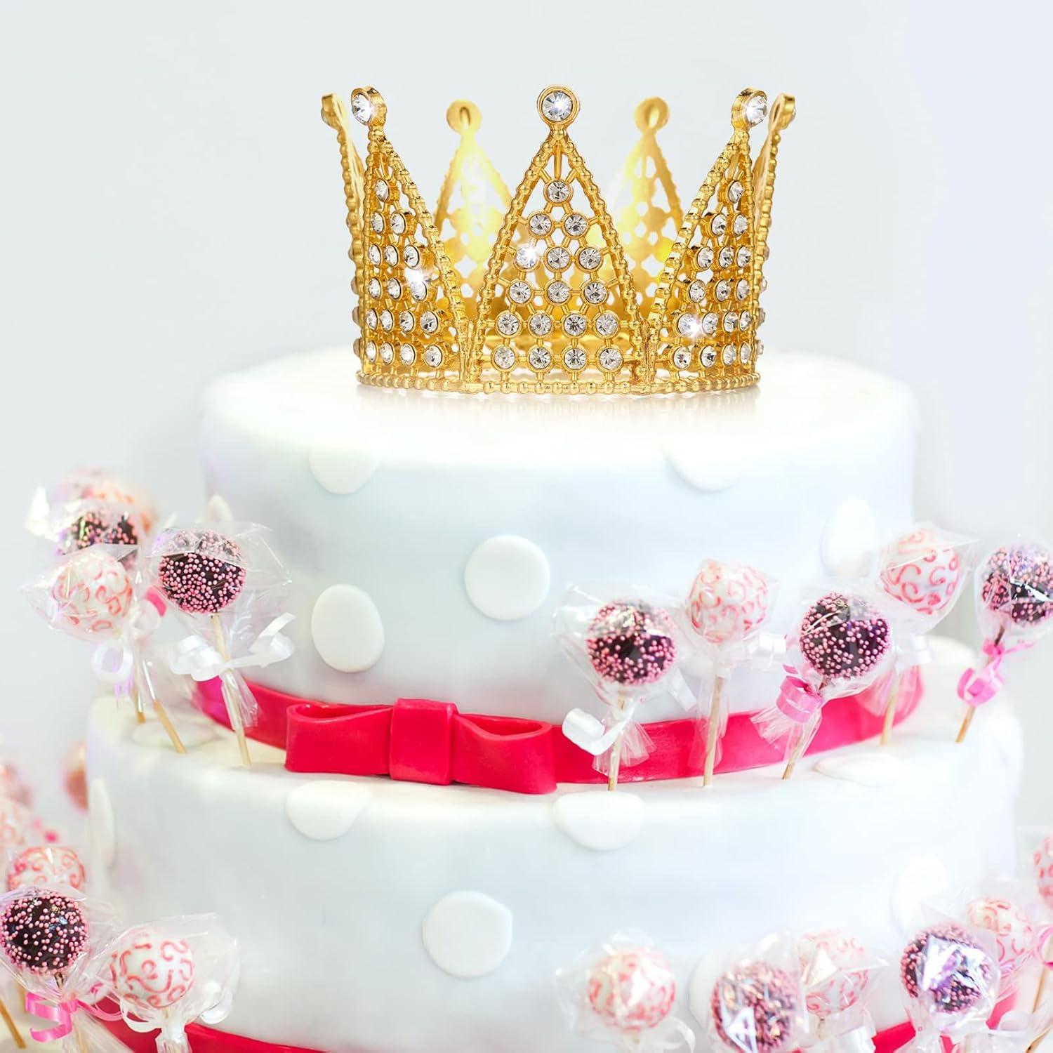 GOLD RHINESTONE CROWN TIARA