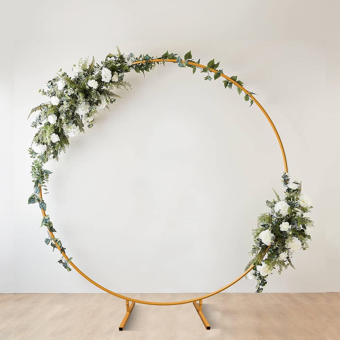 GOLD ROUND ARCH DECORATIVE FRAME 1.2M