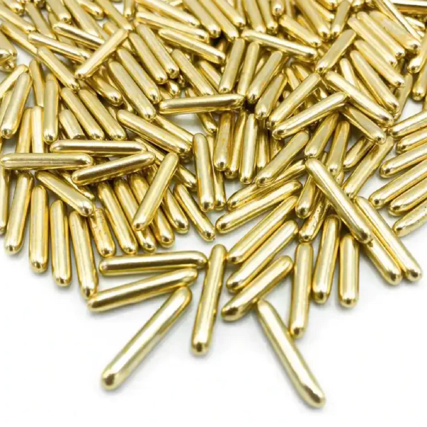 GOLD METALLIC ROD SPRINKLES 15GMS