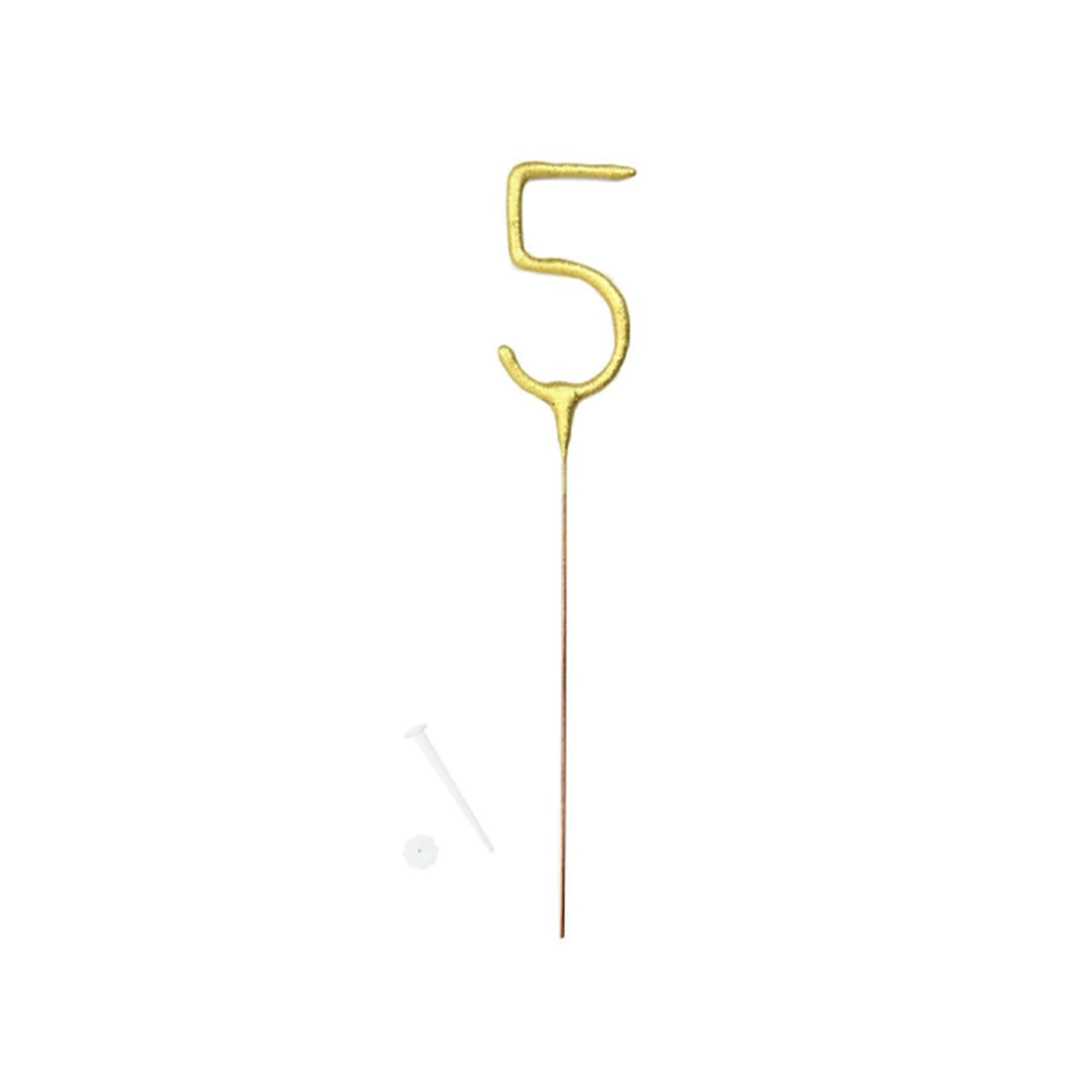 GOLD NUMBER SPARKLERS NO 5