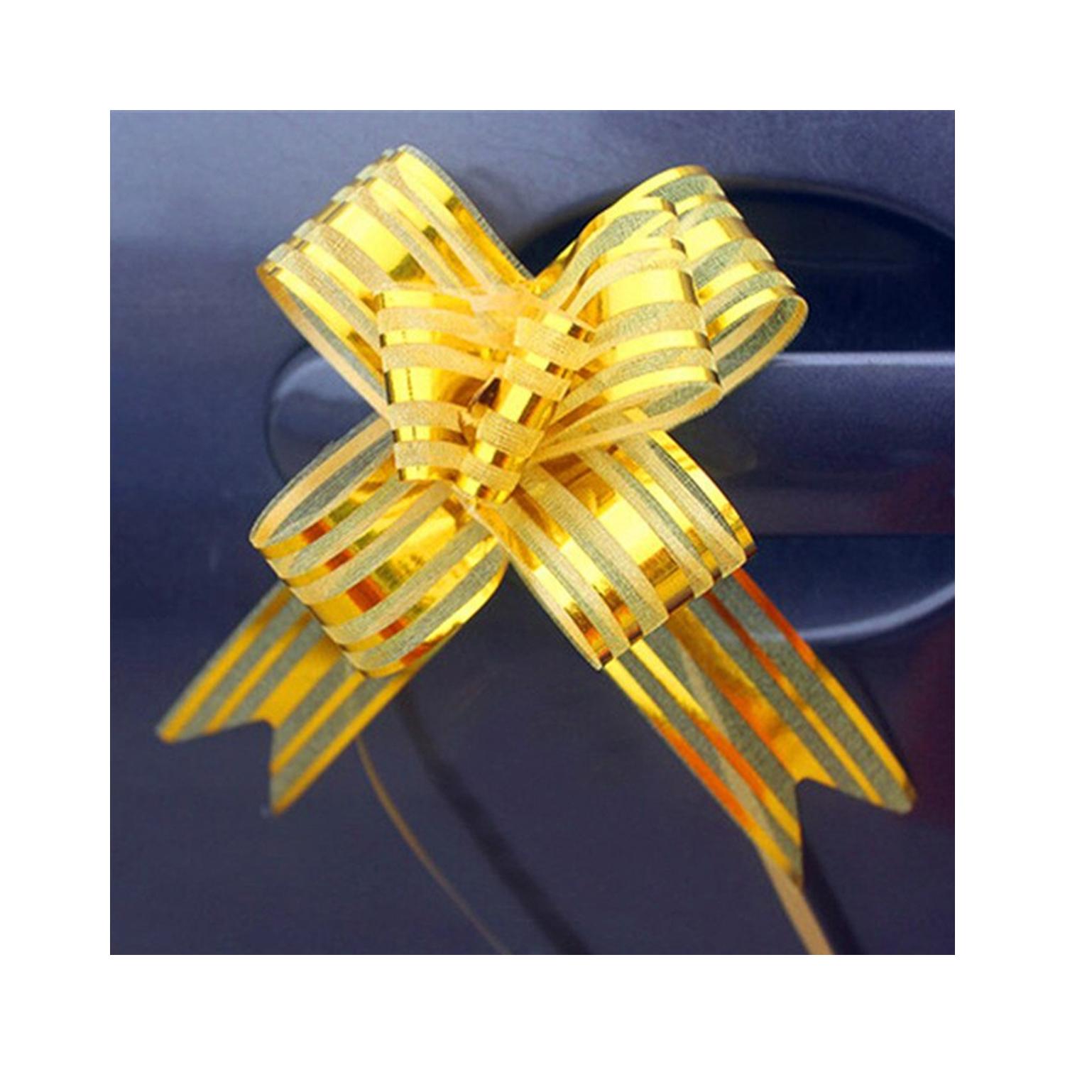 GOLD ORGANZA PULL FLOWER RIBBON