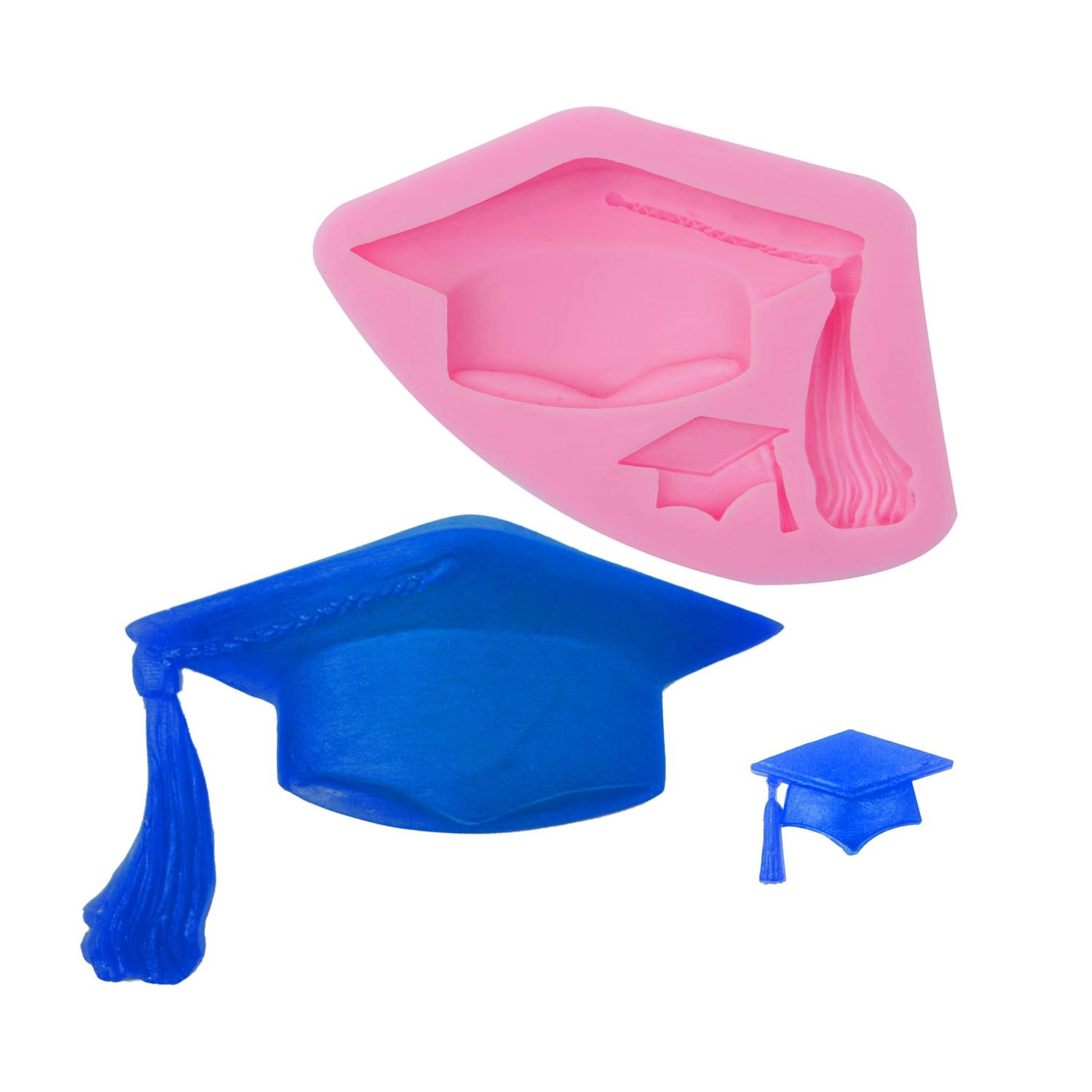GRADUATION CAP WITH TASSEL SILICONE MOLD