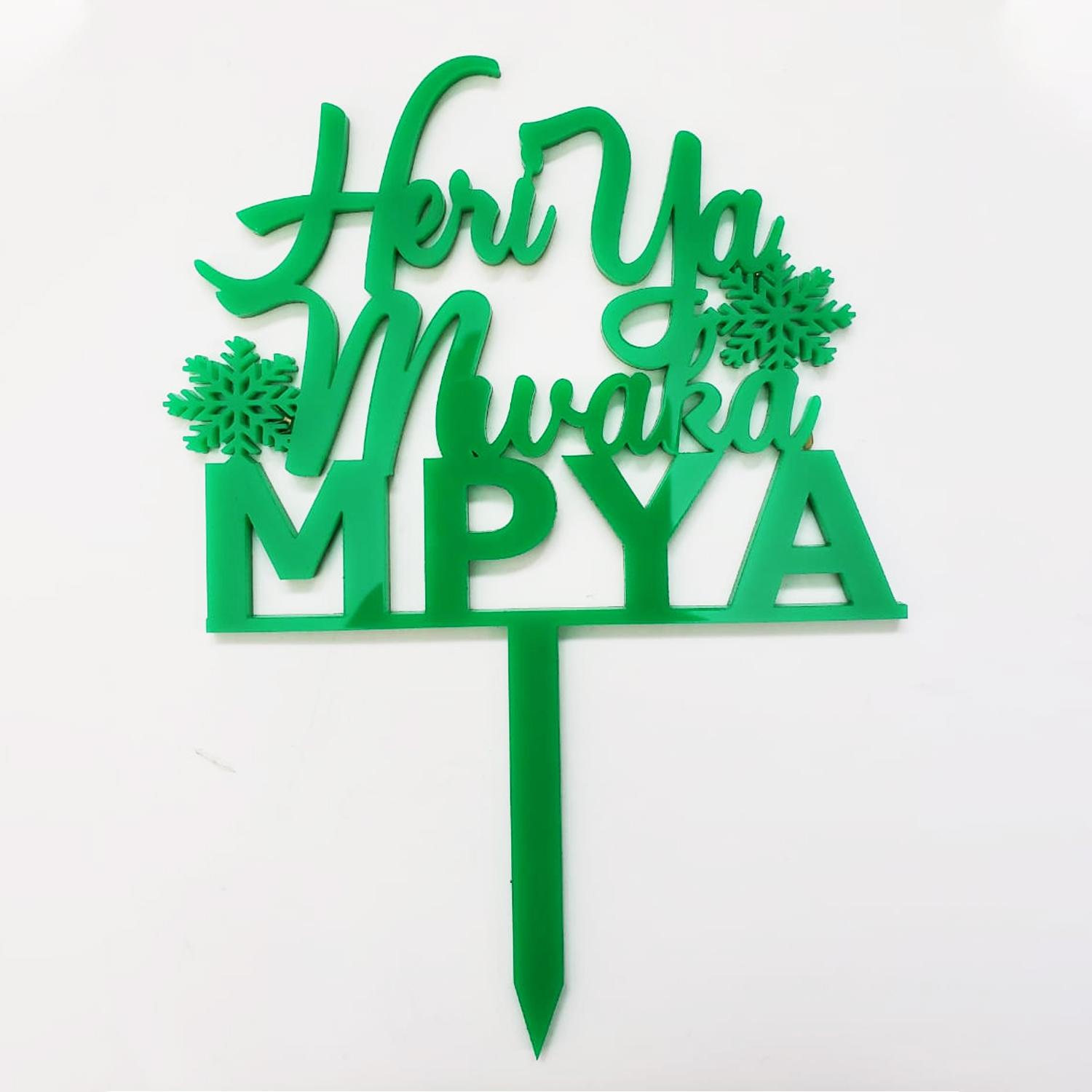 GREEN ACRYLIC NEW YEARS TOPPER 01