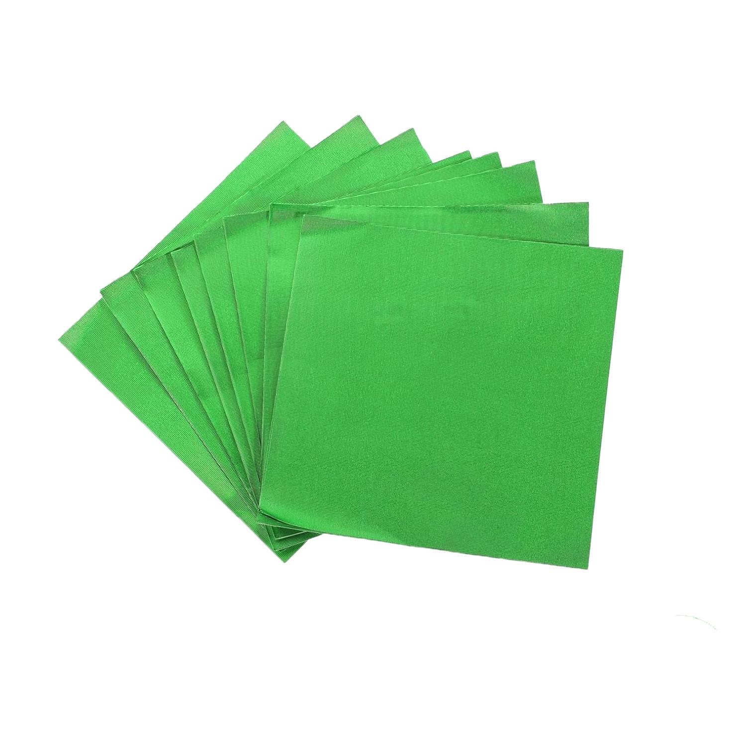GREEN CHOCOLATE WRAPPERS 10X10CM 100PCS