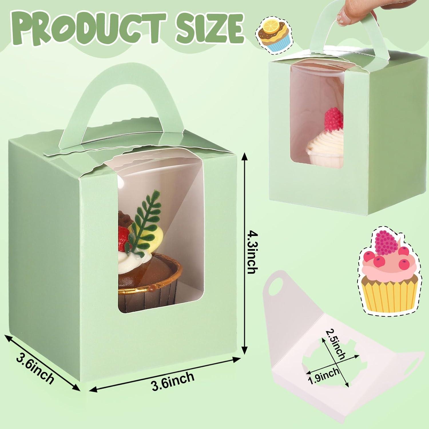 GREEN CUPCAKE BOX