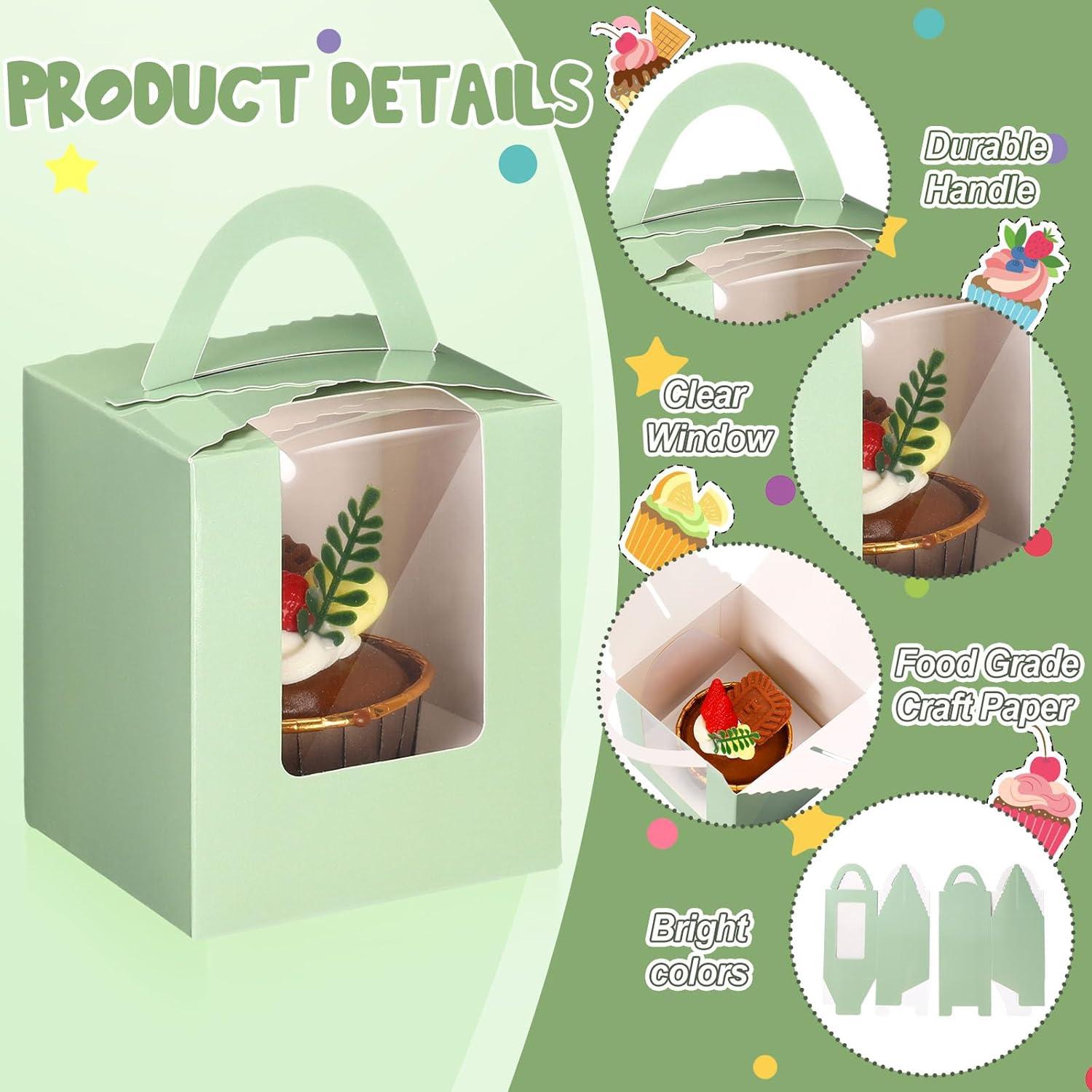 GREEN CUPCAKE BOX