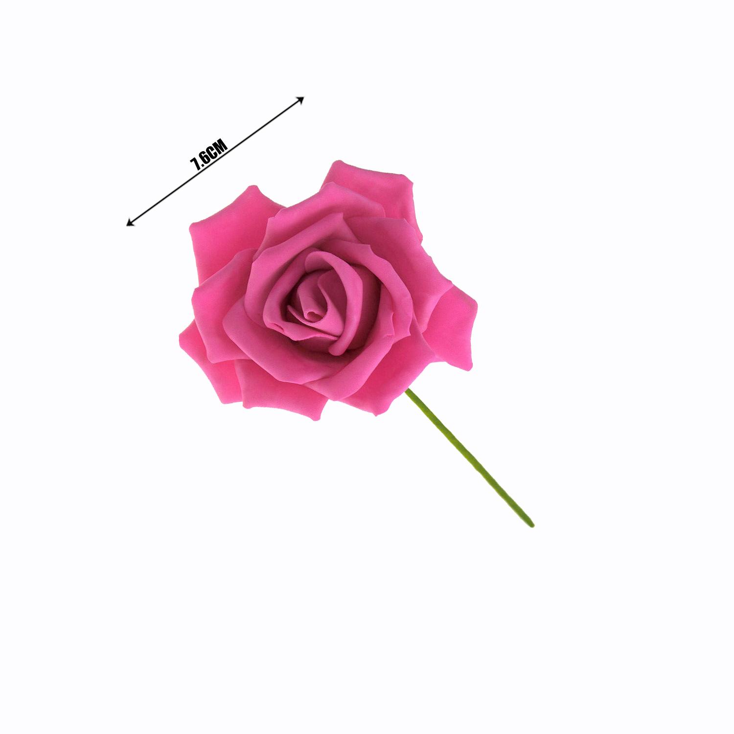 HOT PINK ARTIFICIAL ROSE FLOWER