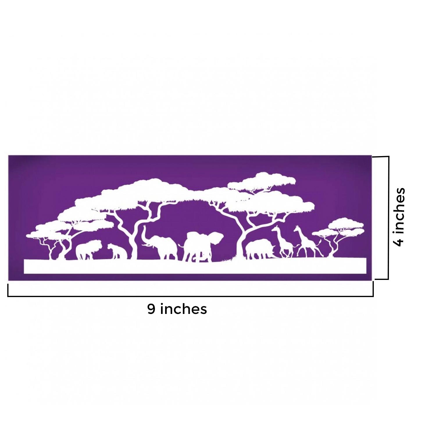 JUNGLE THEME MESH CAKE STENCIL