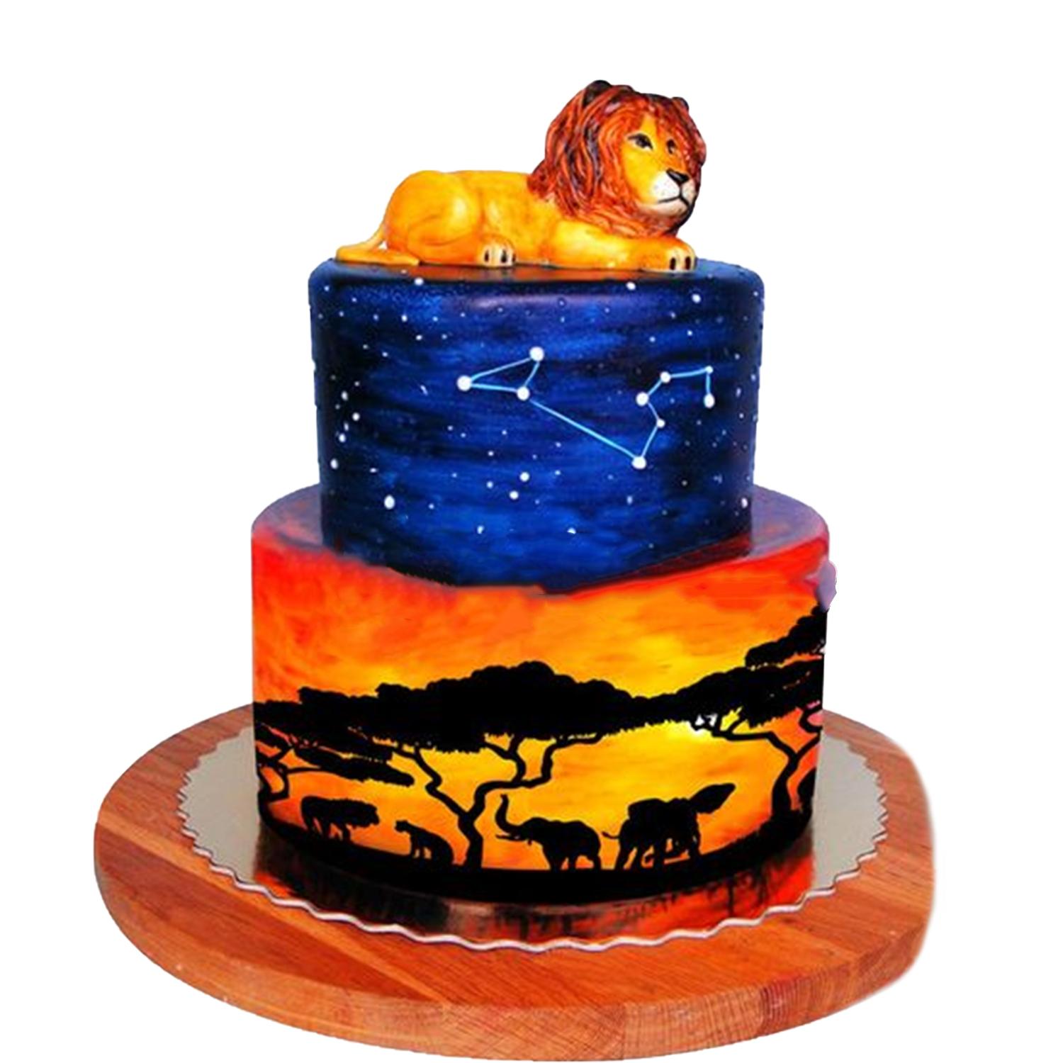 JUNGLE THEME MESH CAKE STENCIL