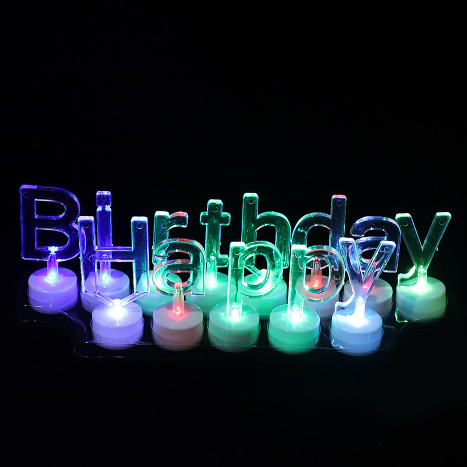 LED CANDLE HAPPY BIRTHDAY LETTERS