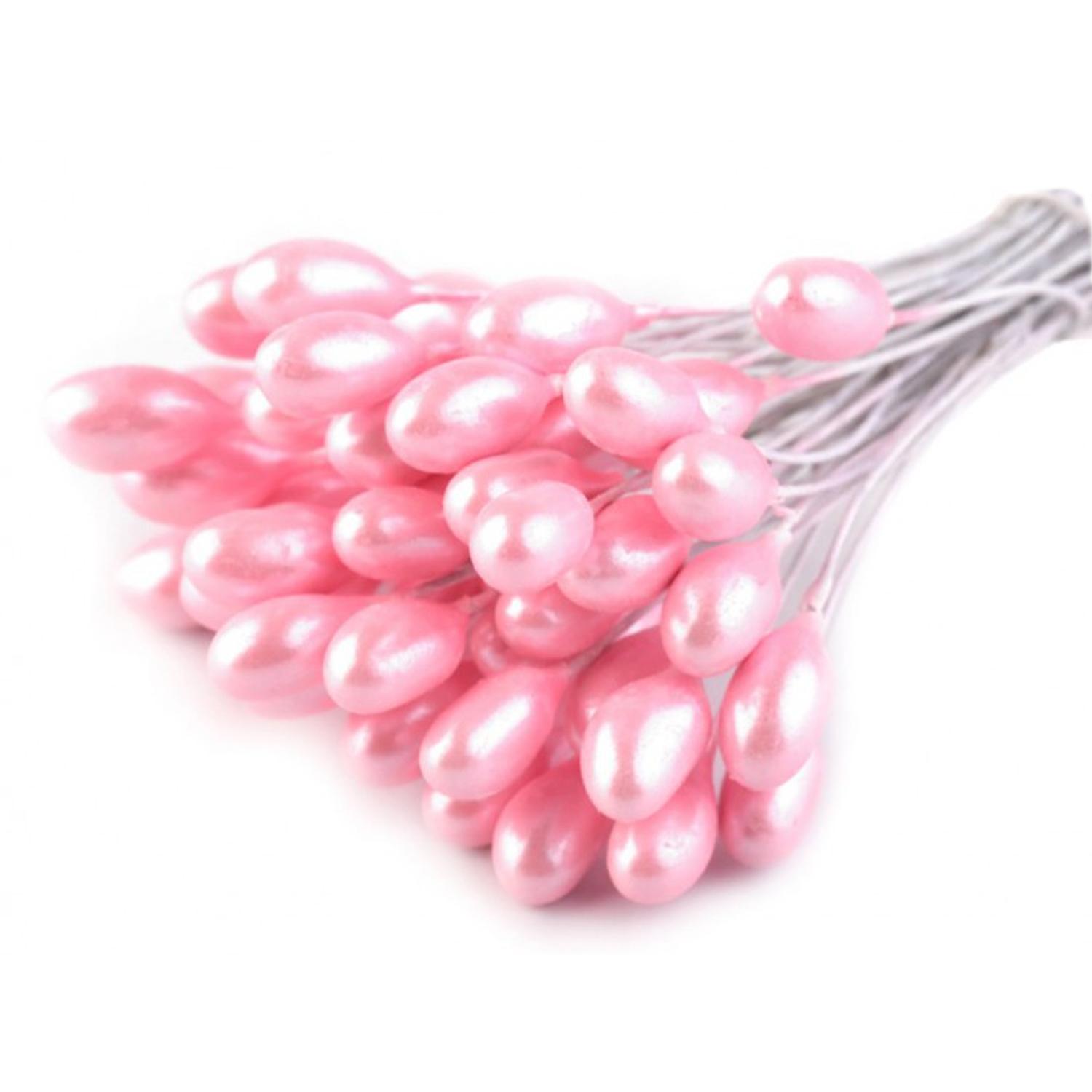 LIGHT PINK TEXTURED STAMENS 80PCS