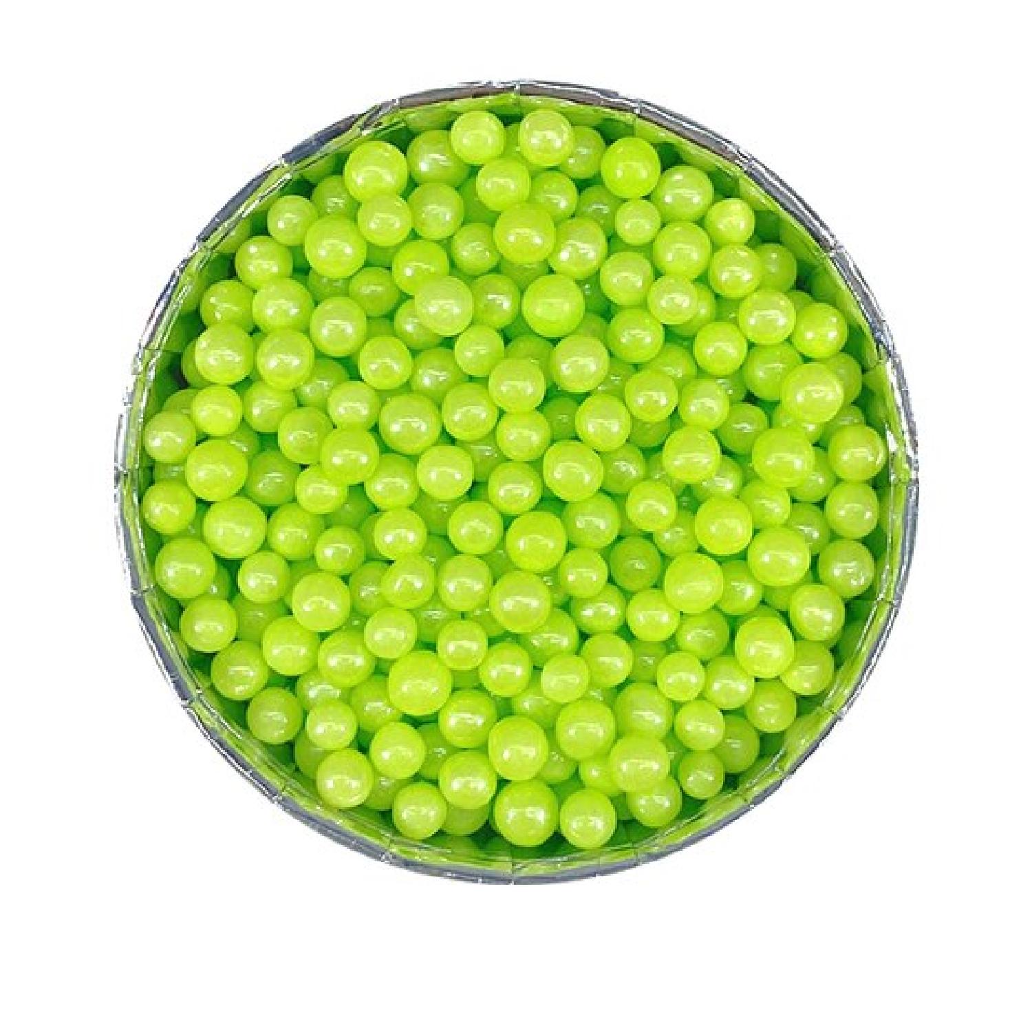 LIGHT GREEN SUGAR PEARLS 4MM 15GMS