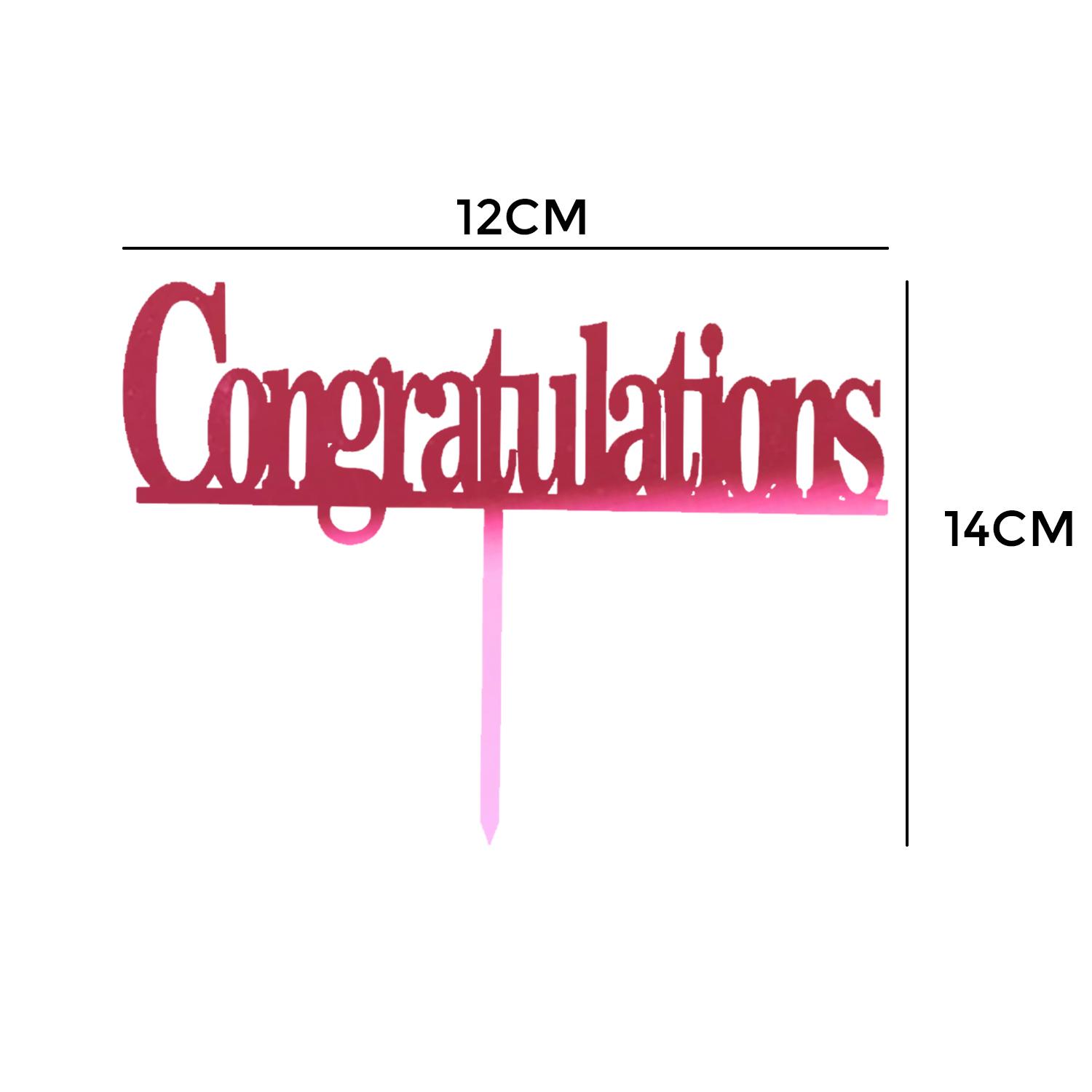 MIRROR PINK ACRYLIC GRADUATION TOPPER 03