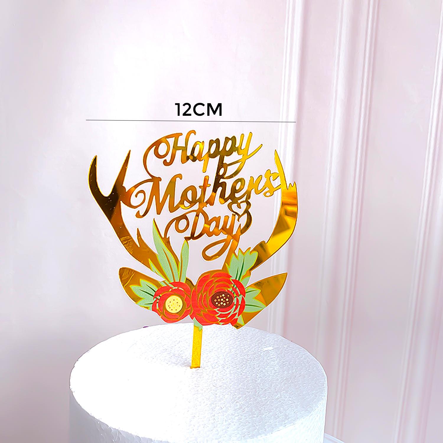 MOTHERS DAY FLOWERED ACRYLIC TOPPER