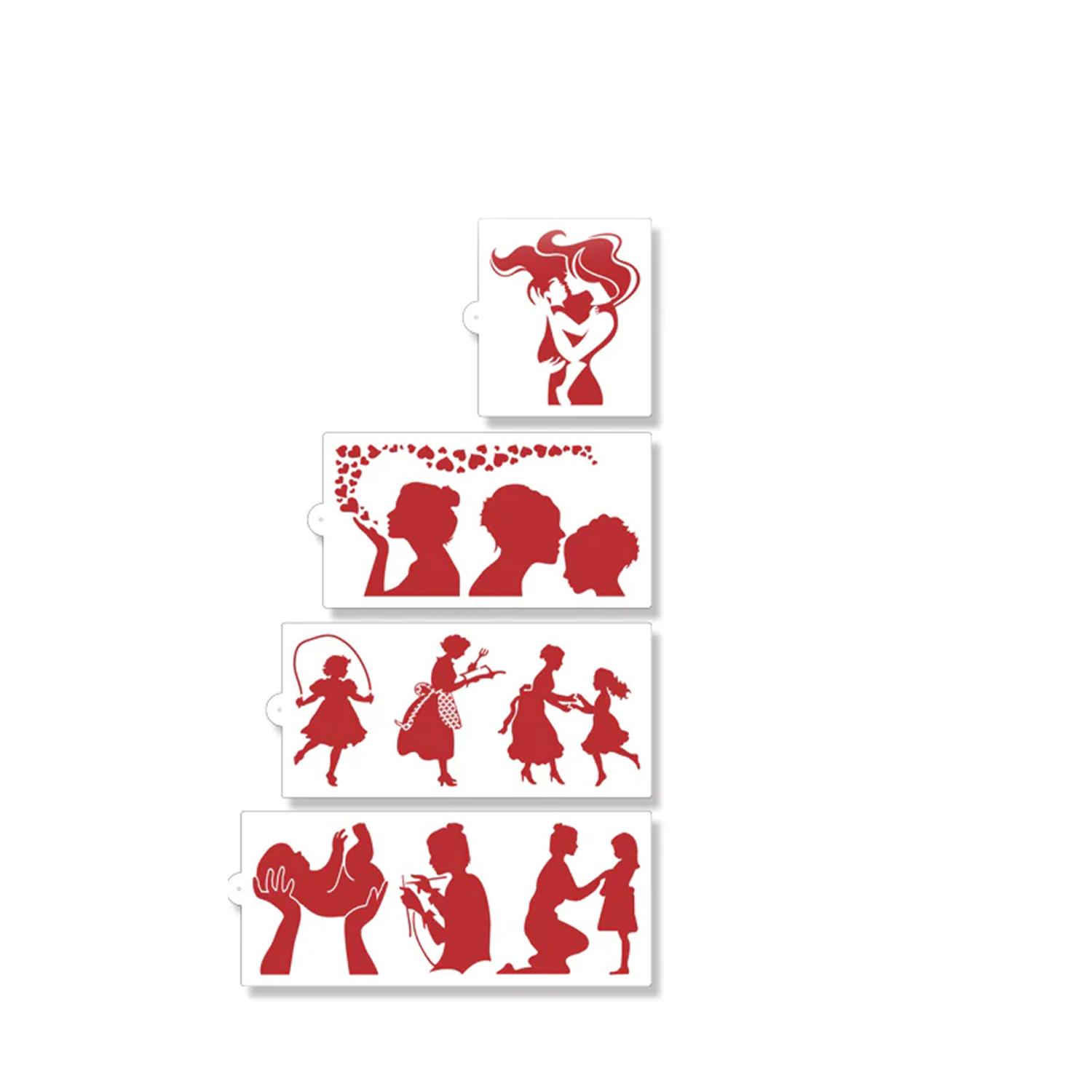 MOTHERS DAY THEME CAKE STENCIL