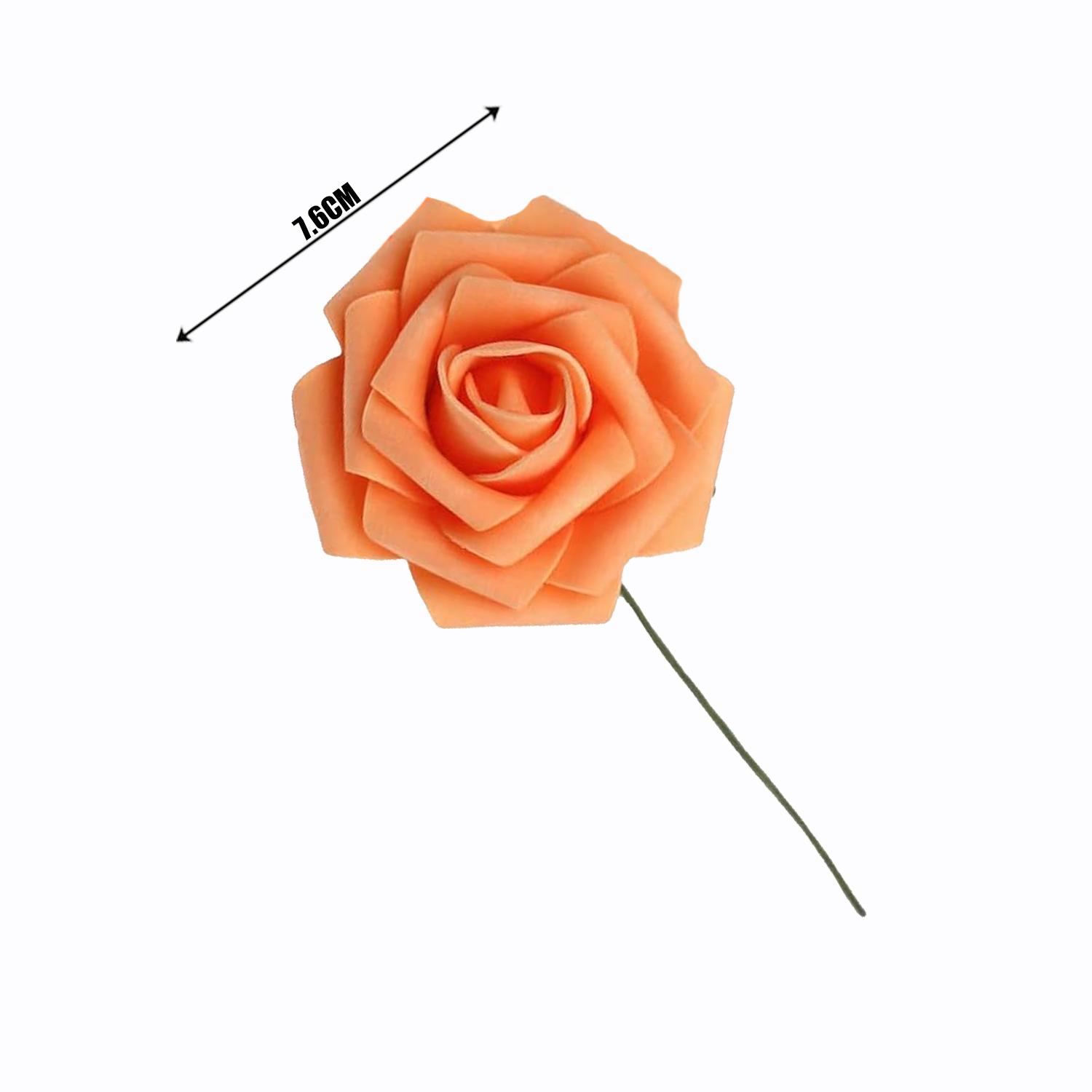 ORANGE ARTIFICIAL ROSE FLOWER
