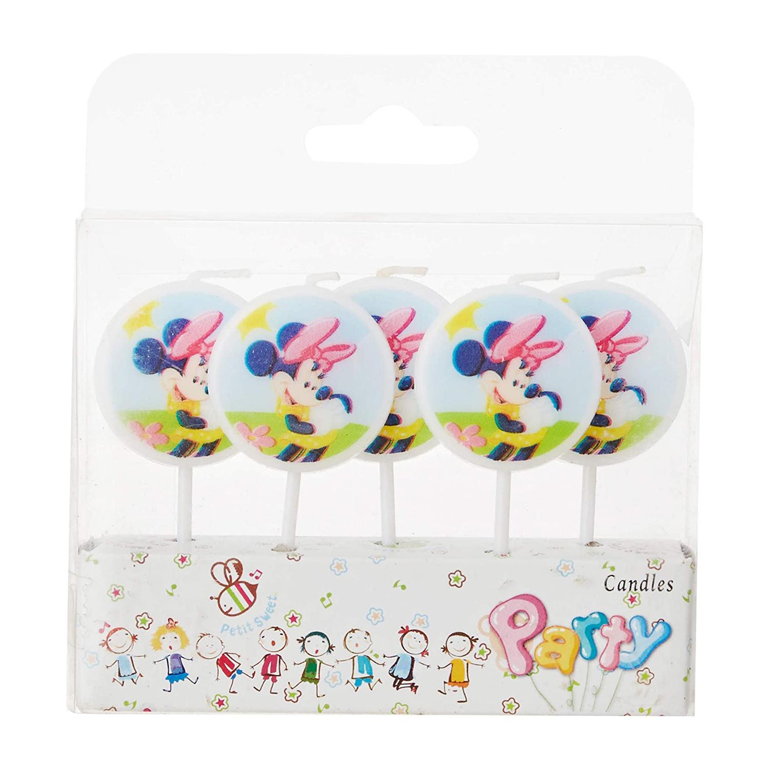 PACK OF 5 FANCY CANDLE MINNIE MOUSE