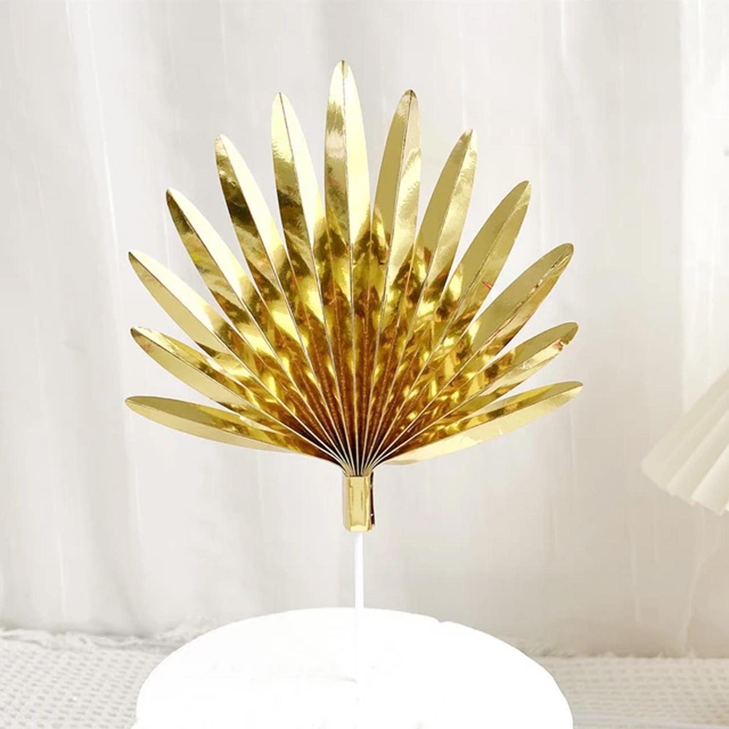 PALM LEAF CAKE TOPPER GOLD