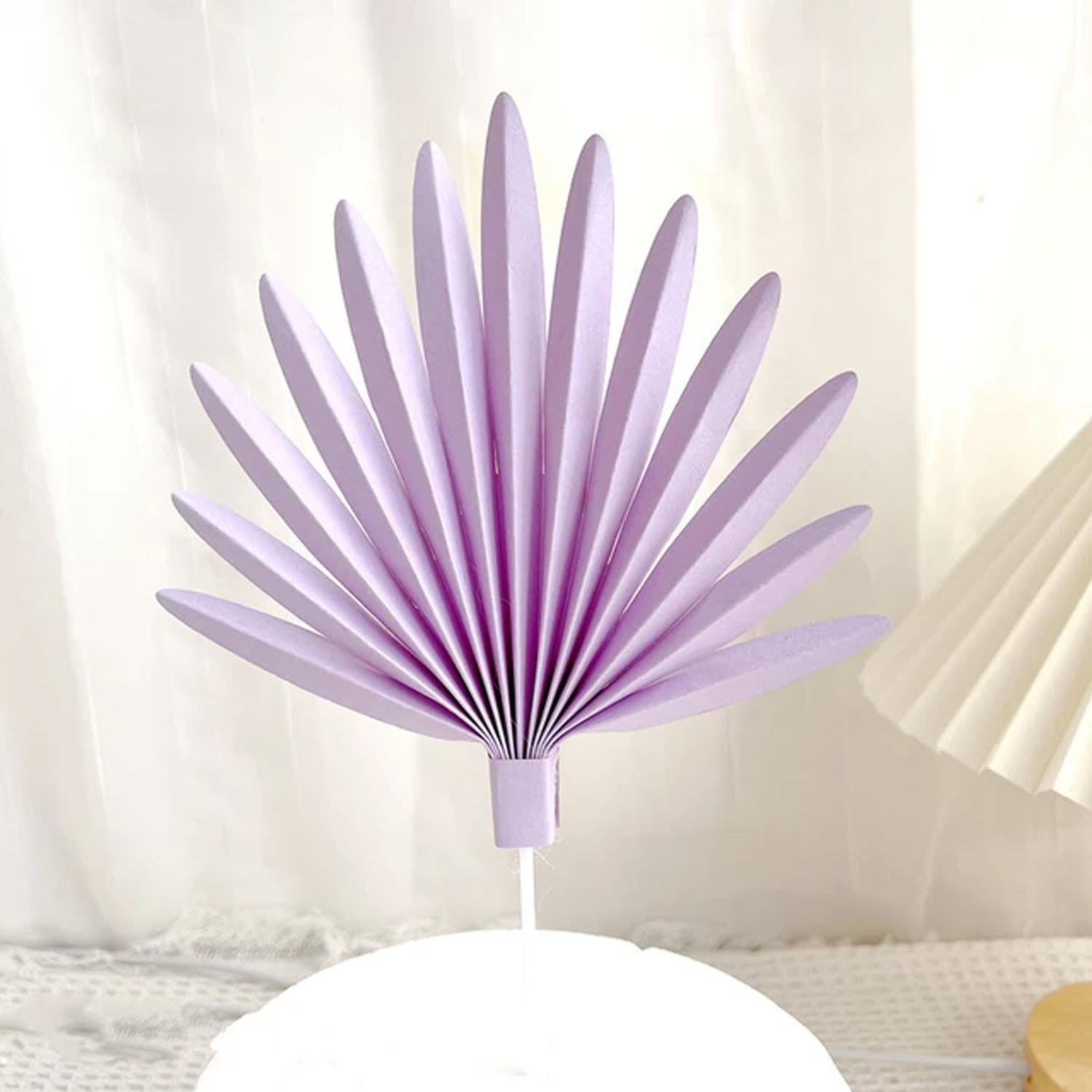 LILAC PALM LEAF CAKE TOPPER