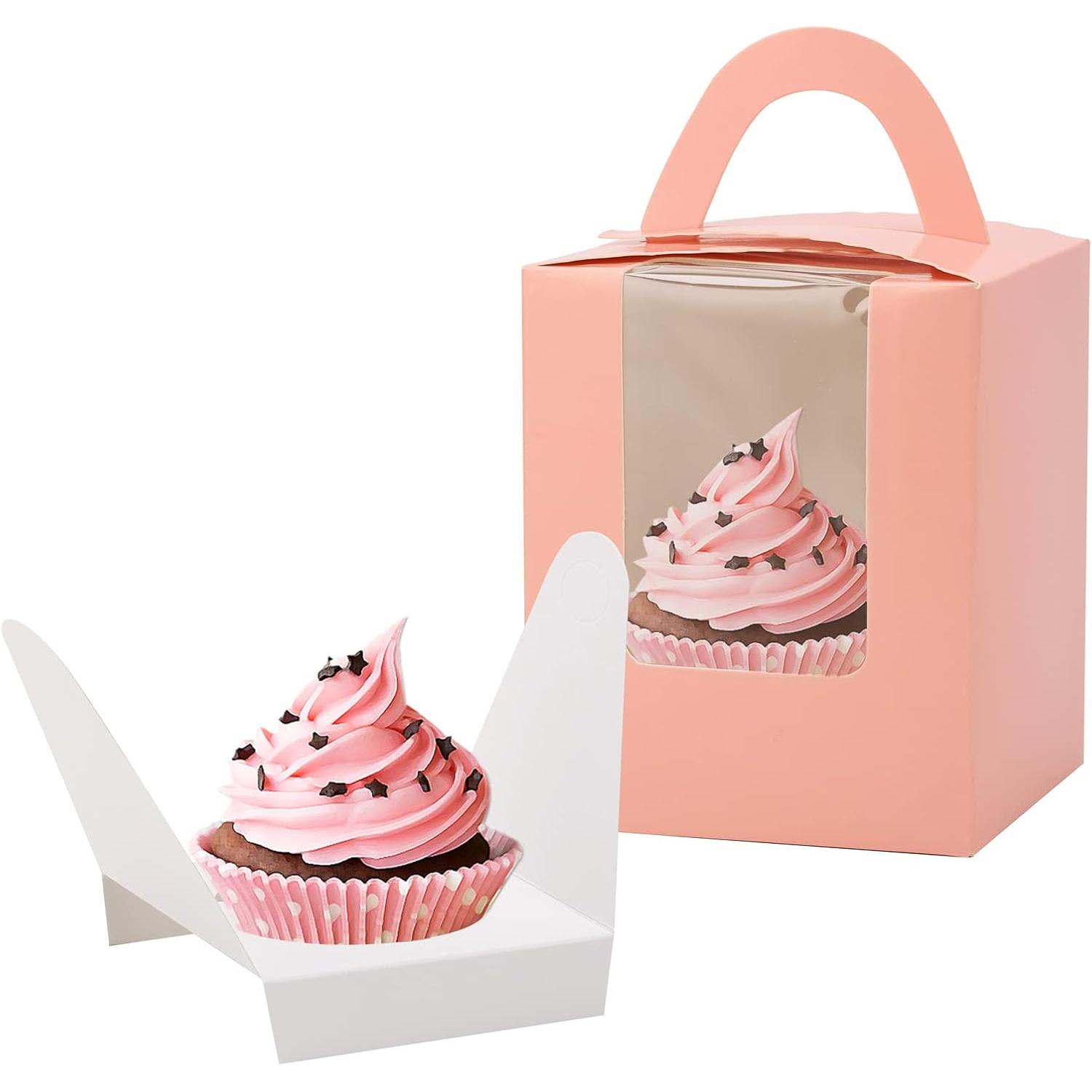 PEACH CUPCAKE BOX