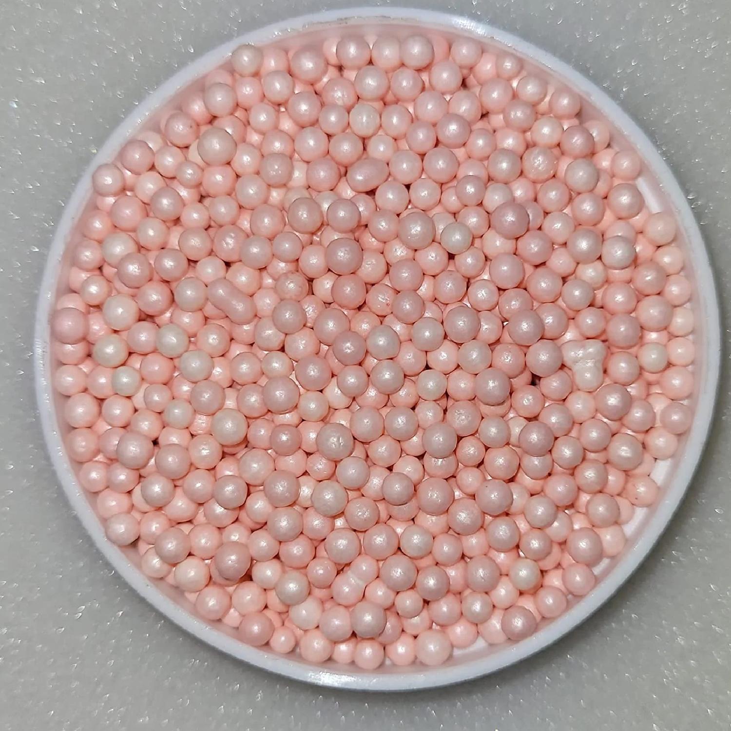 PEACH SUGAR PEARLS 4MM 45GMS